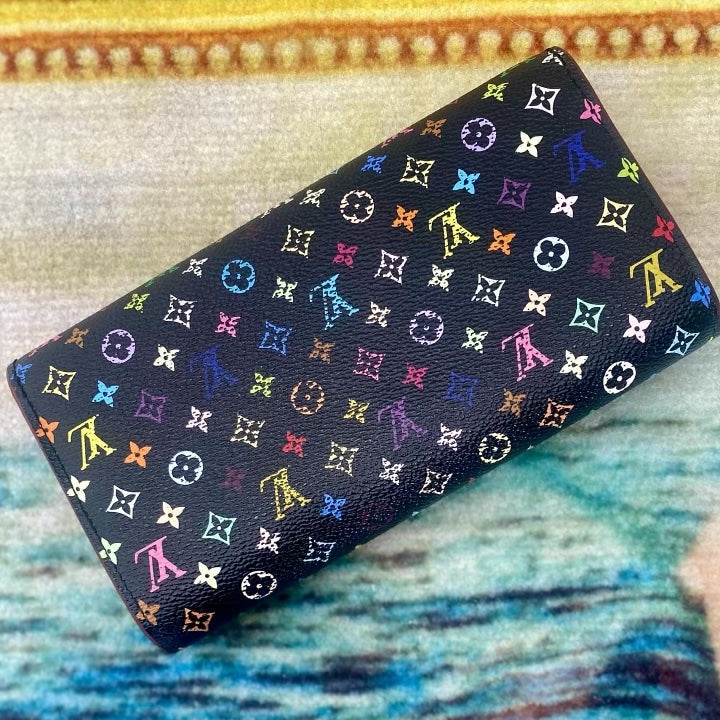 GLM-MULTICOLOR MONOGRAM SARAH WALLET
