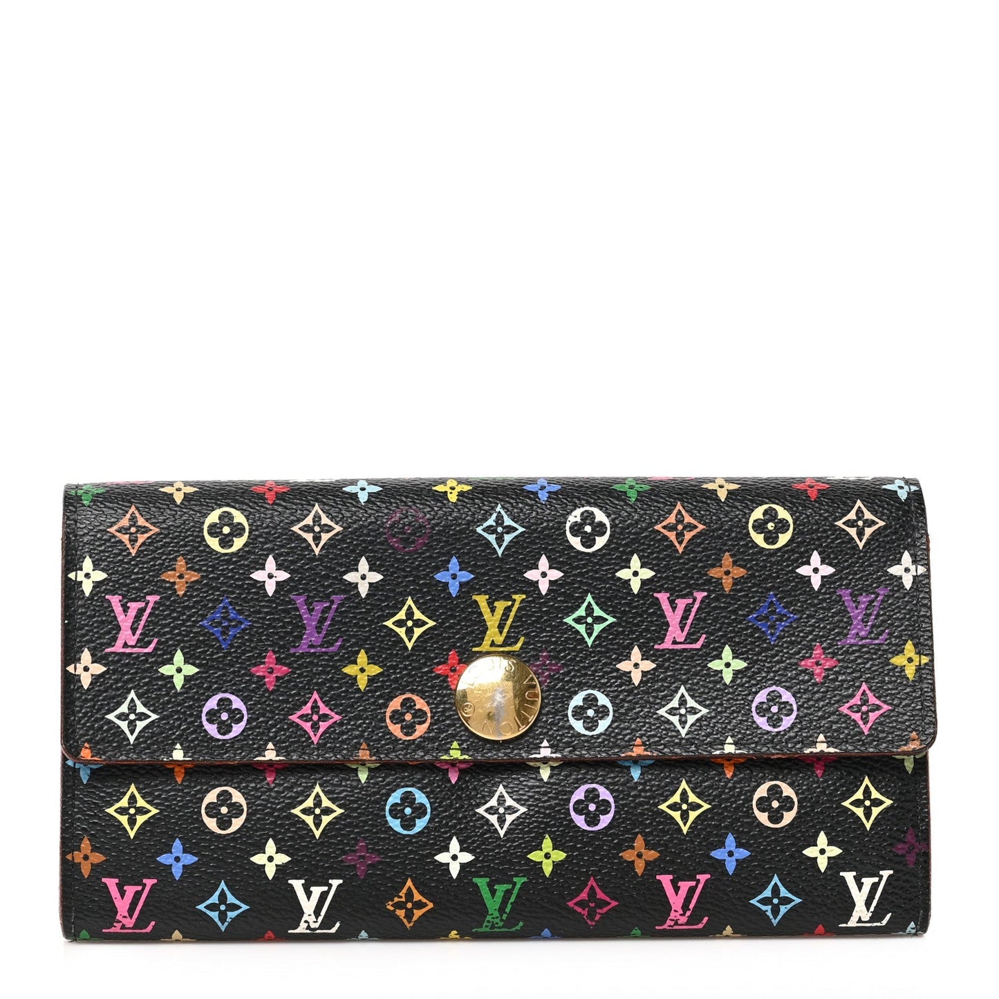 GLM-MULTICOLOR MONOGRAM SARAH WALLET