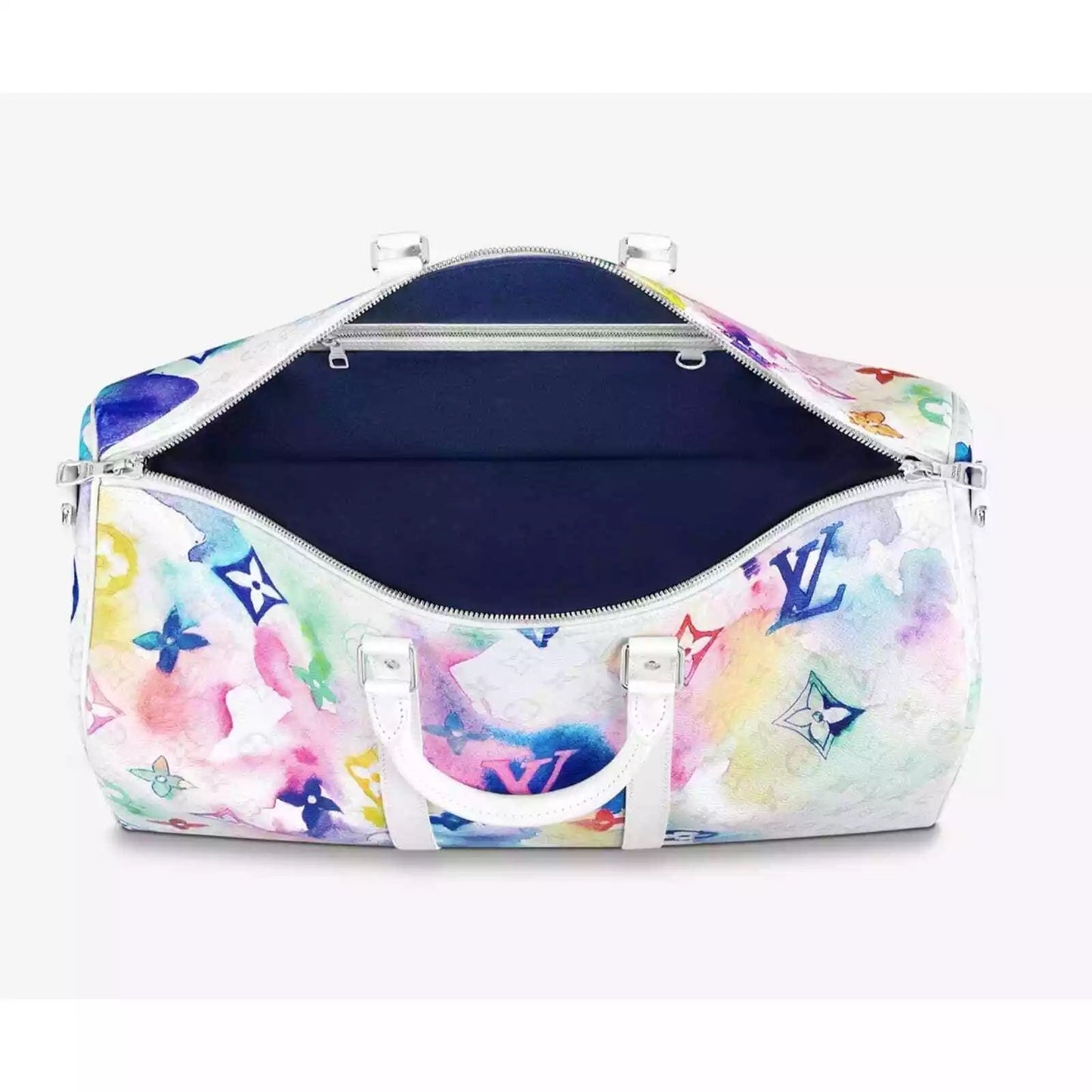LOUIS VUITTON LIMITED EDITION WATERCOLOR MONOGRAM KEEPALL 50 BANDOLIERE