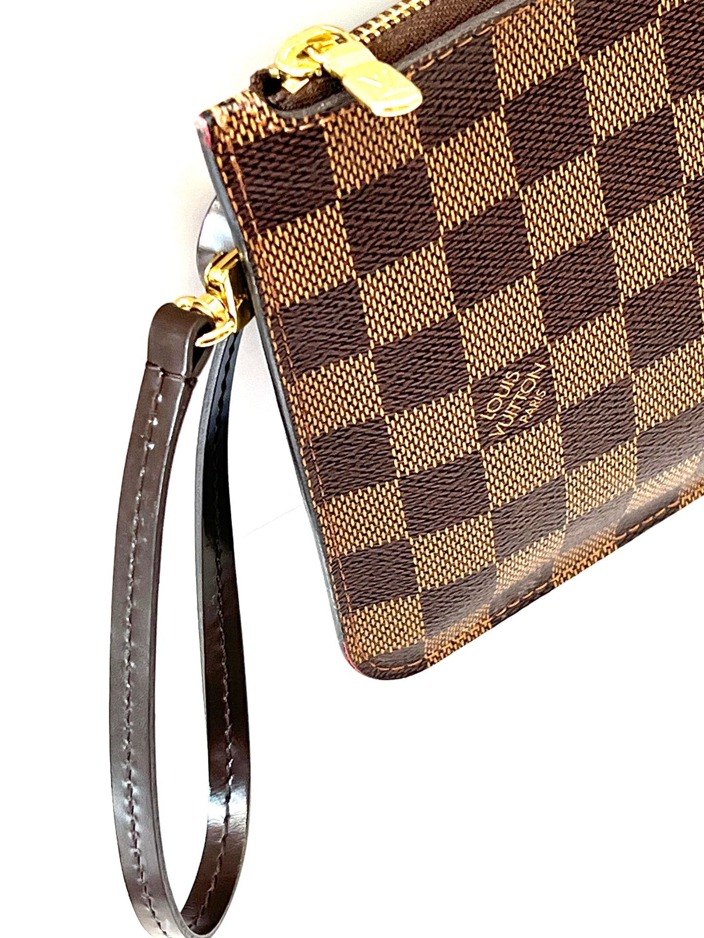 LOUIS VUITTON DAMIER EBENE NEVERFULL MM GM POCHETTE