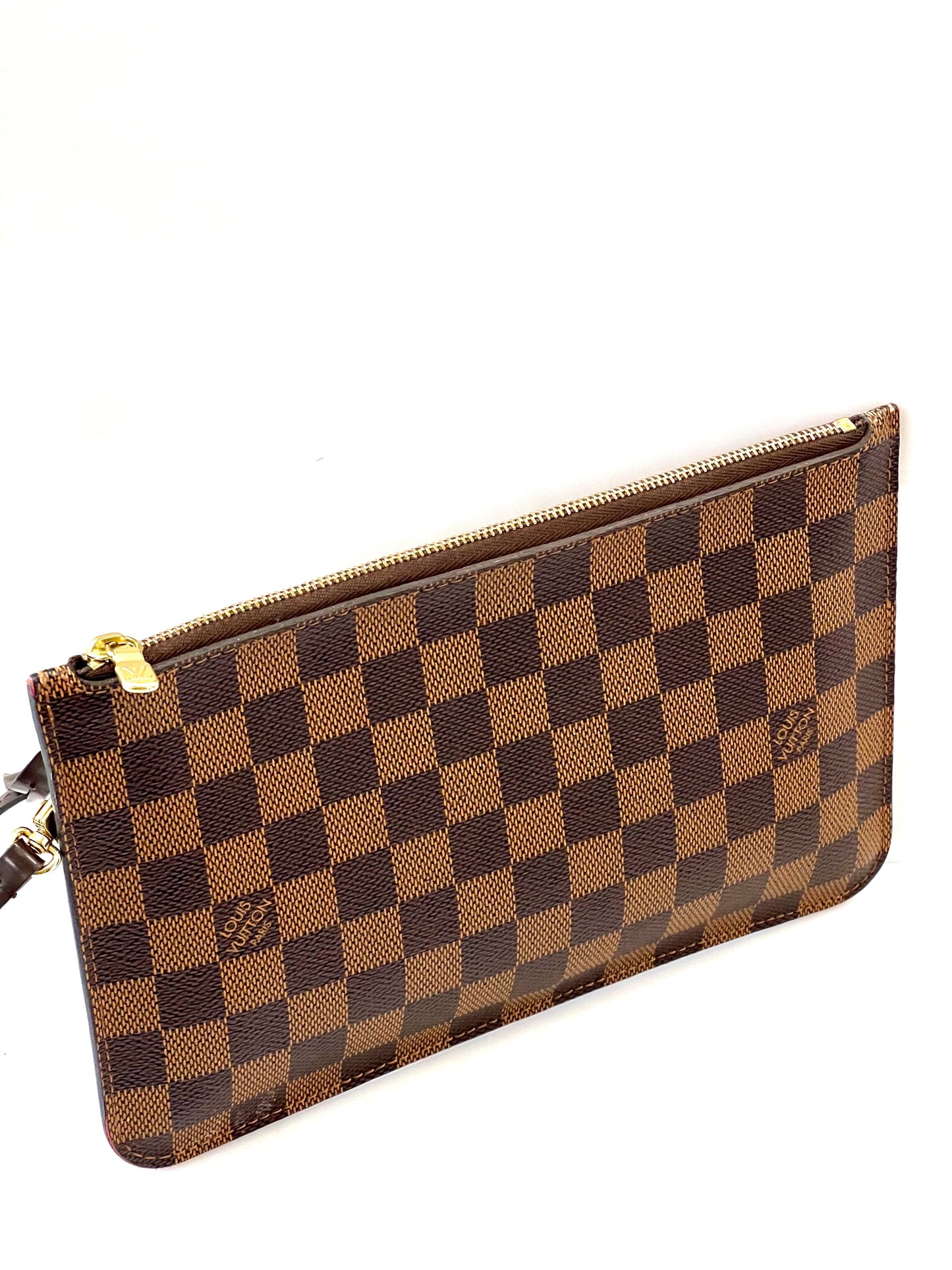 LOUIS VUITTON DAMIER EBENE NEVERFULL MM GM POCHETTE