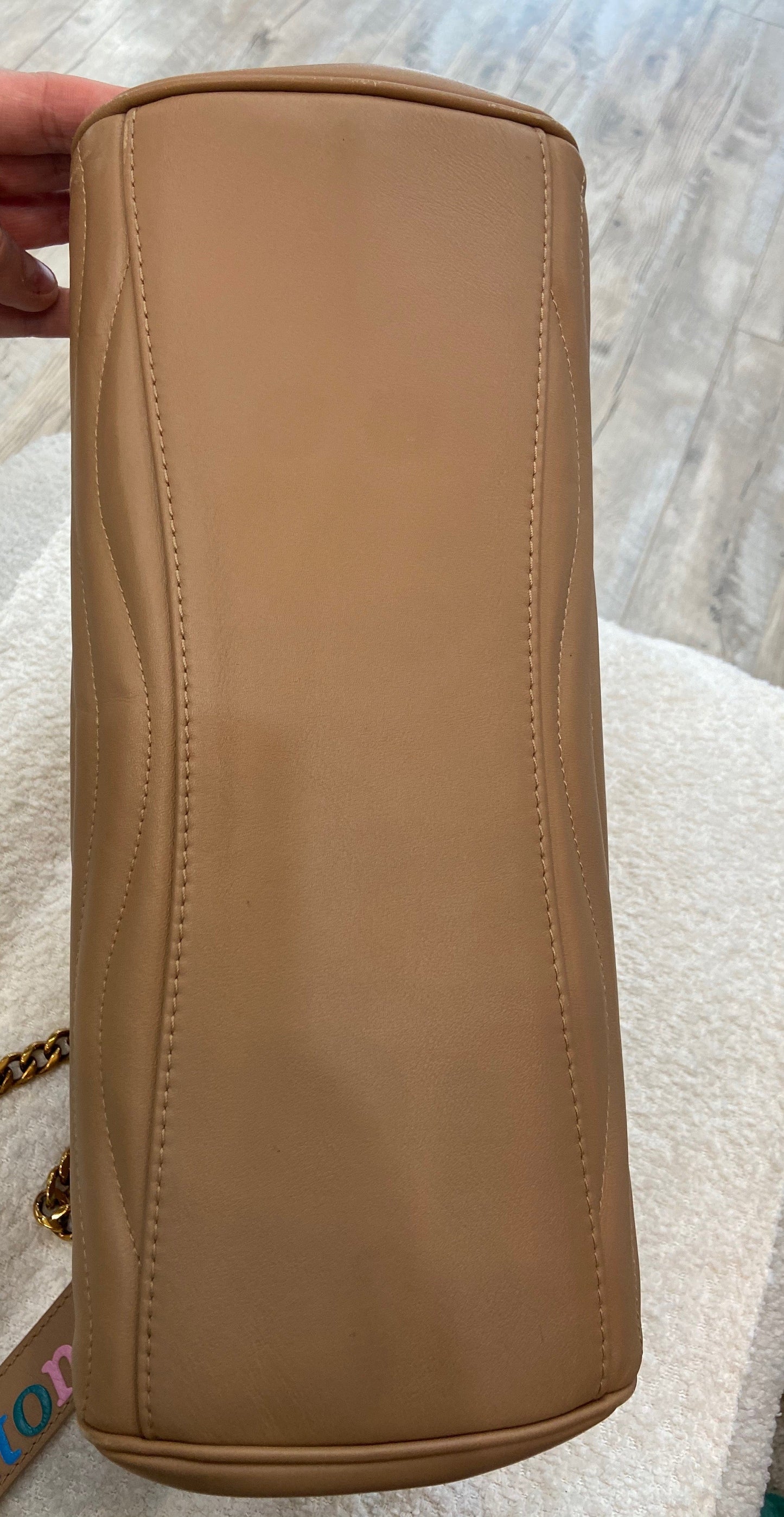 LOUIS VUITTON NEW WAVE CALFSKIN LEATHER CHAIN TOTE BAG