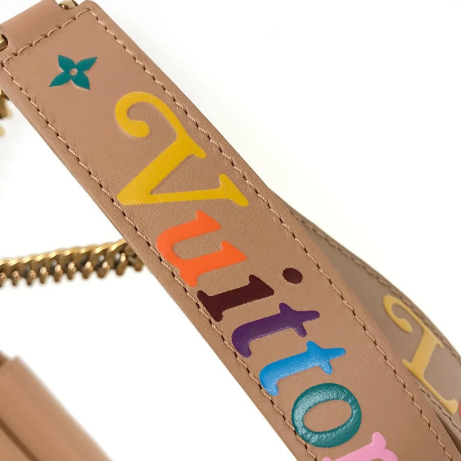 LOUIS VUITTON NEW WAVE CALFSKIN LEATHER CHAIN TOTE BAG