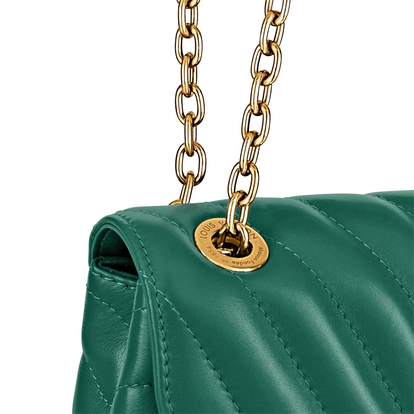 LOUIS VUITTON NEW WAVE CHAIN BAG MM IN EMERALD GREEN