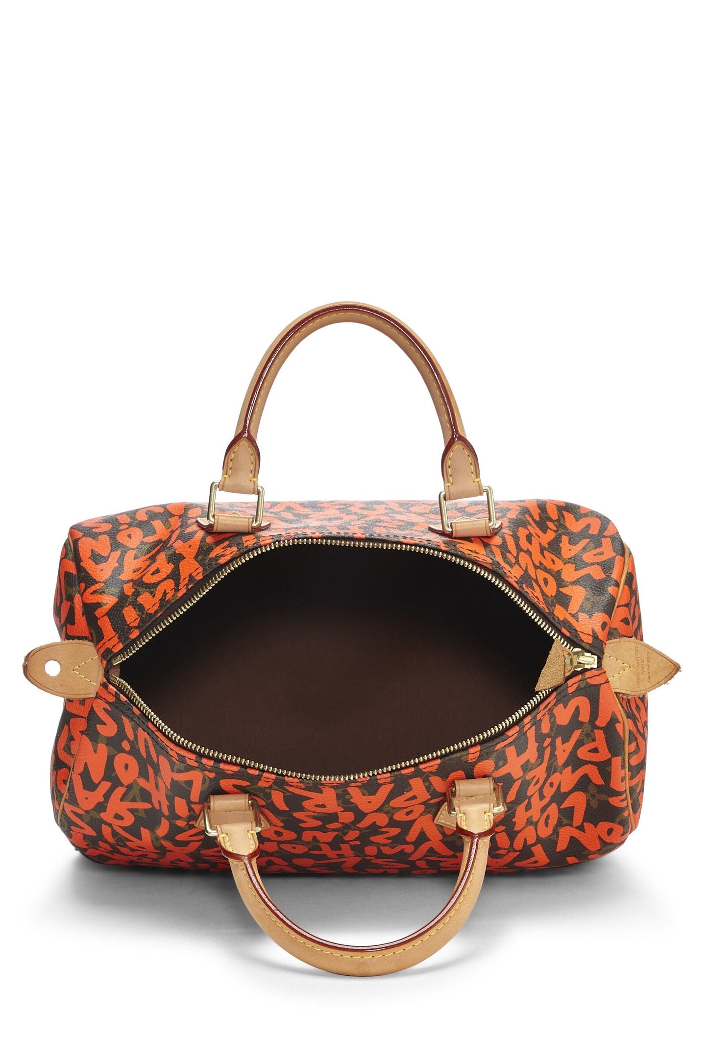 LOUIS VUITTON LIMITED EDITION ORANGE GRAFFITI MONOGRAM STEPHEN SPROUSE SPEEDY 30 BAG