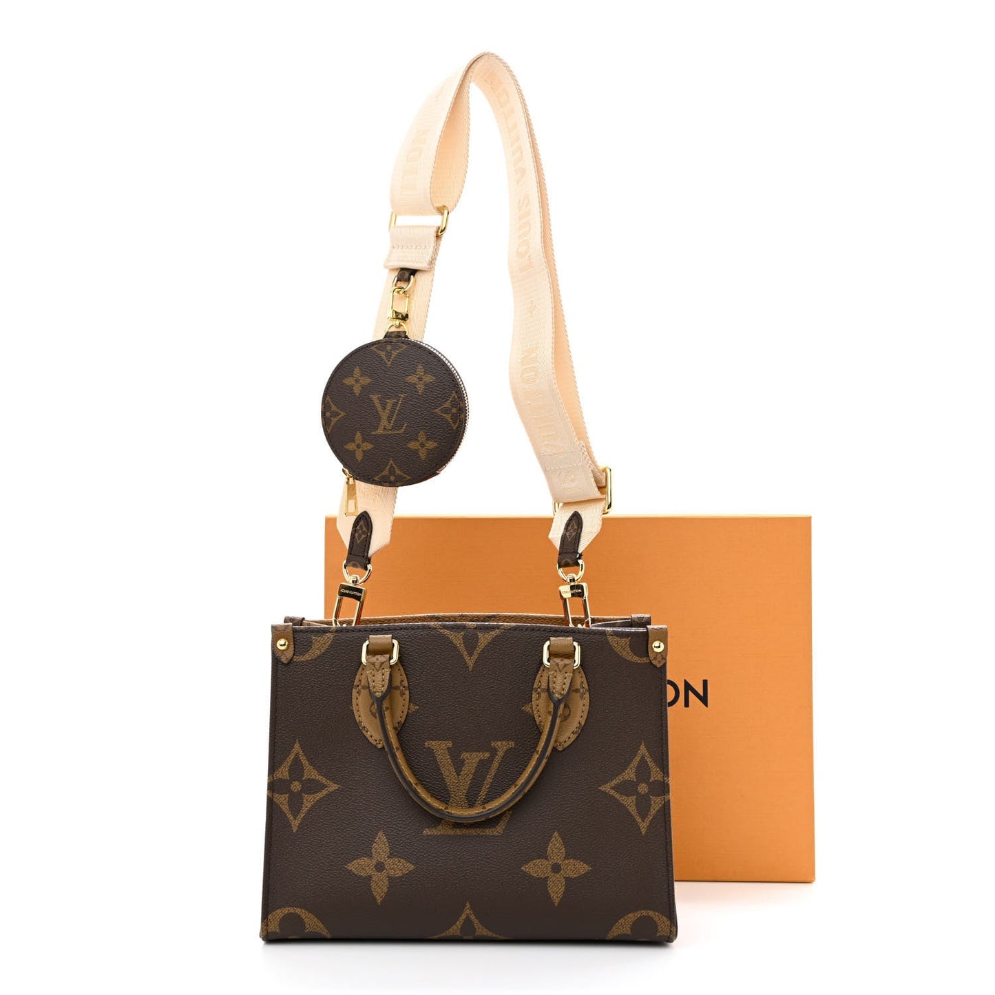 LOUIS VUITTON REVERSE MONOGRAM GIANT ONTHEGO TOTE BAG PM
