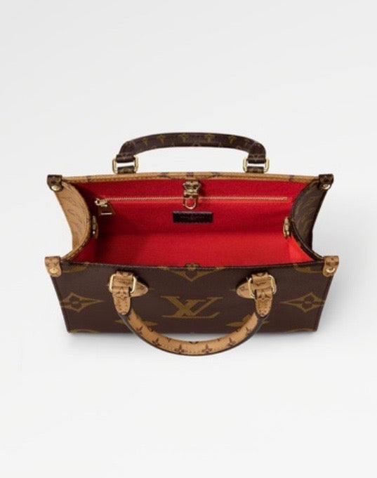LOUIS VUITTON REVERSE MONOGRAM GIANT ONTHEGO TOTE BAG PM