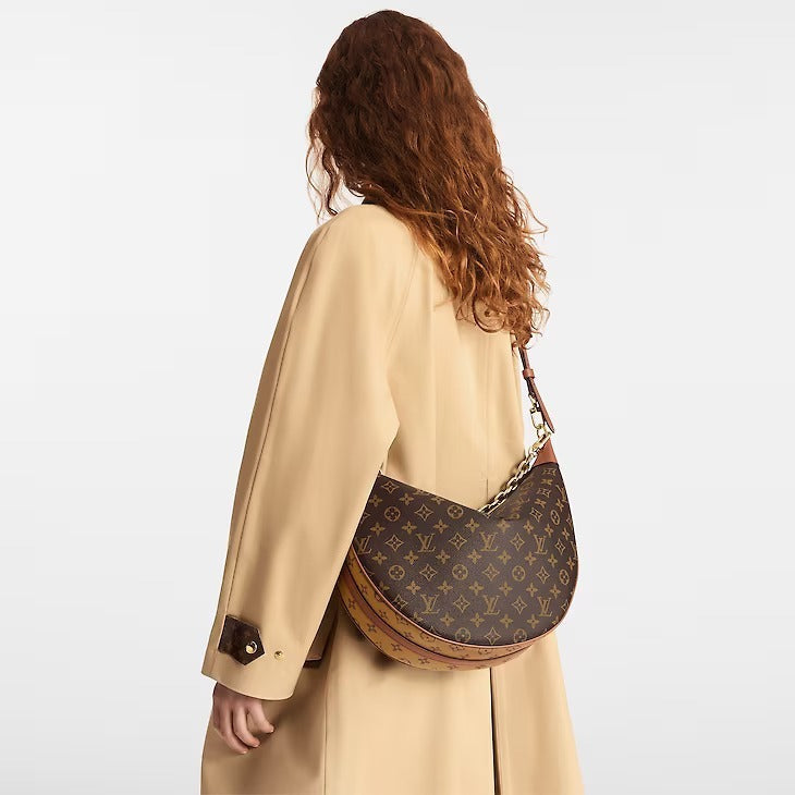 LOUIS VUITTON REVERSE MONOGRAM LOOP HOBO BAG WITH POCHETTE