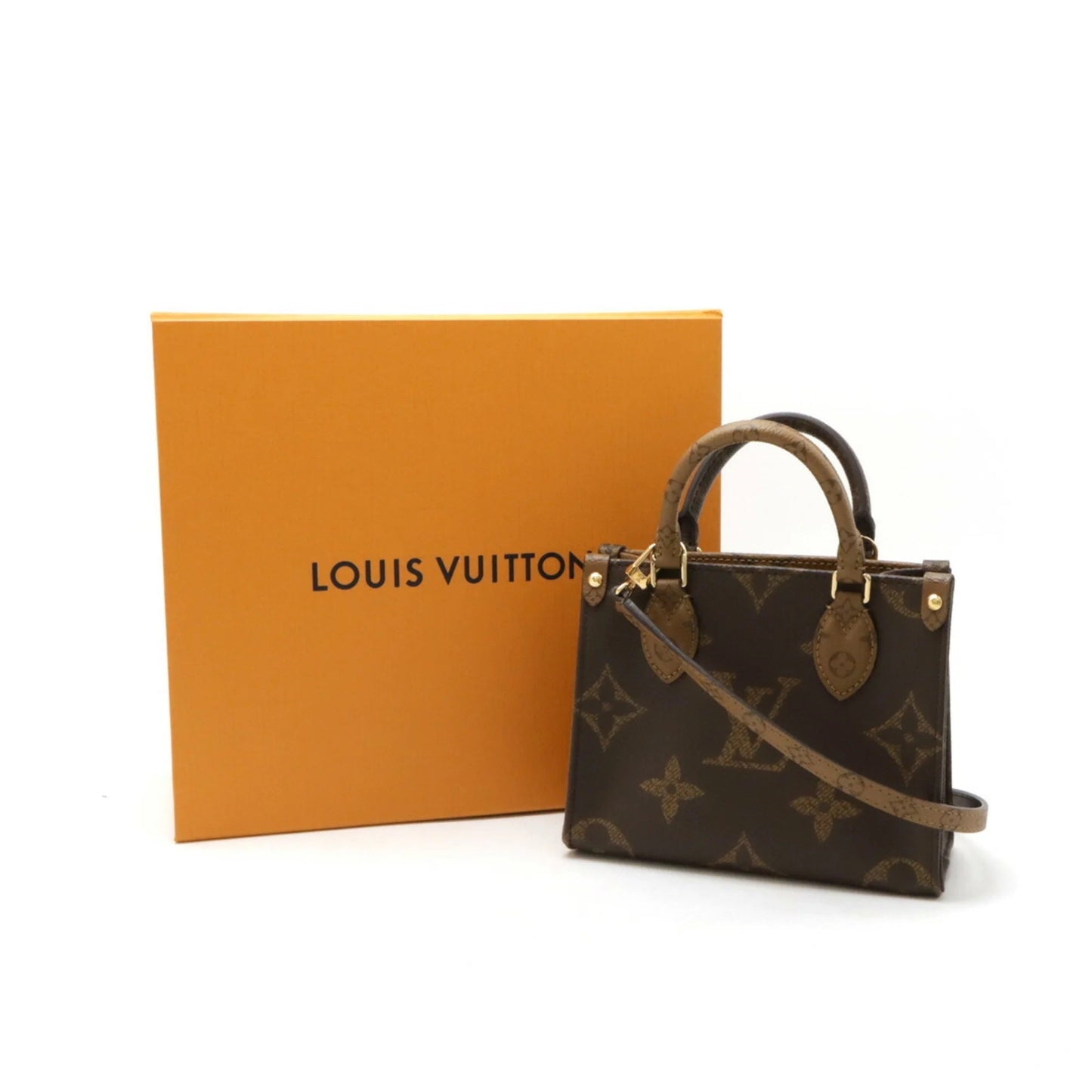 LOUIS VUITTON REVERSE MONOGRAM GIANT "ONTHEGO" BB TOTE BAG