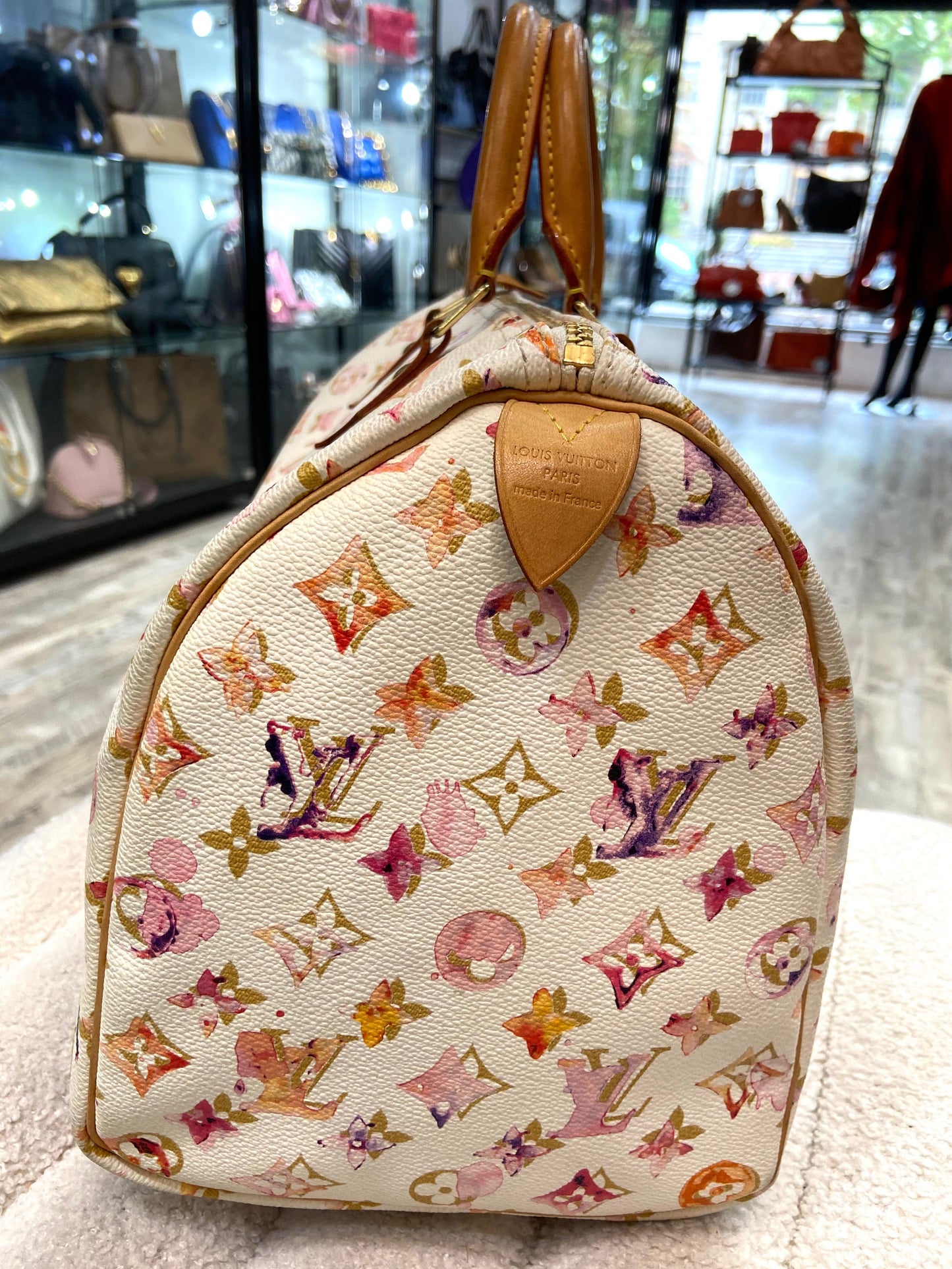 LOUIS VUITTON X RICHARD PRINCE MONOGRAM WATERCOLOR AQUARELLE SPEEDY 35 BAG