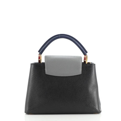 LOUIS VUITTON CAPUCINES TAURILLON  LEATHER PM TRI-COLOR HANDBAG