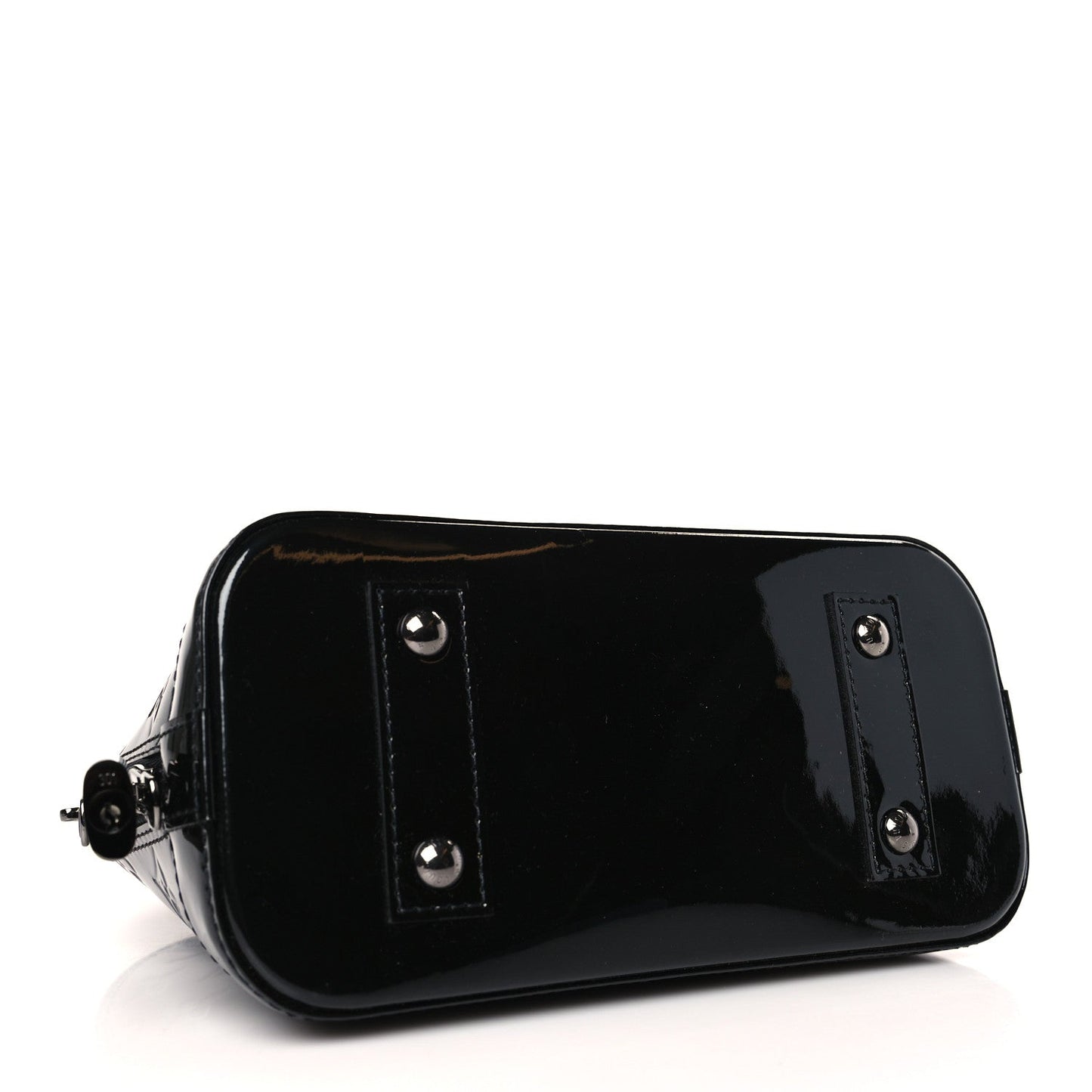 LOUIS VUITTON VERNIS ALMA BB HANDBAG NOIR MAGNETIQUE