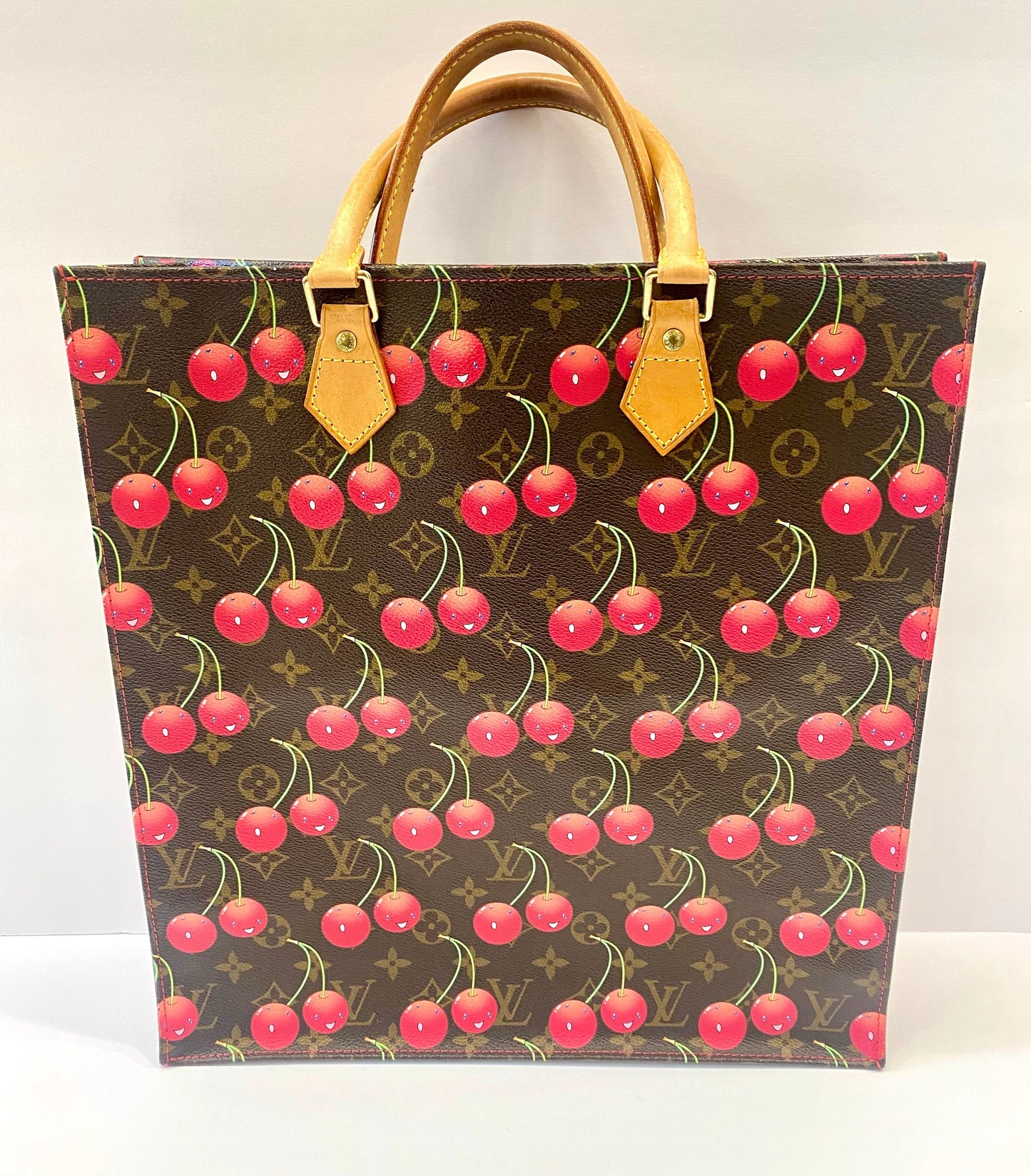 LOUIS VUITTON X TAKASHI MURAKAMI MONOGRAM CERISES SACE PLAT TOTE