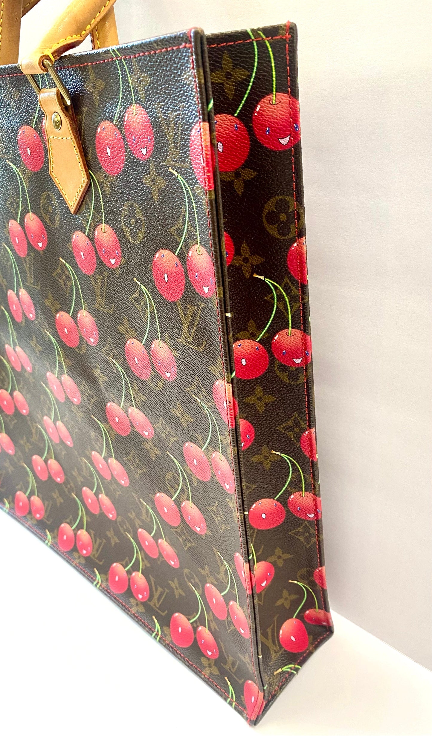 LOUIS VUITTON X TAKASHI MURAKAMI MONOGRAM CERISES SACE PLAT TOTE