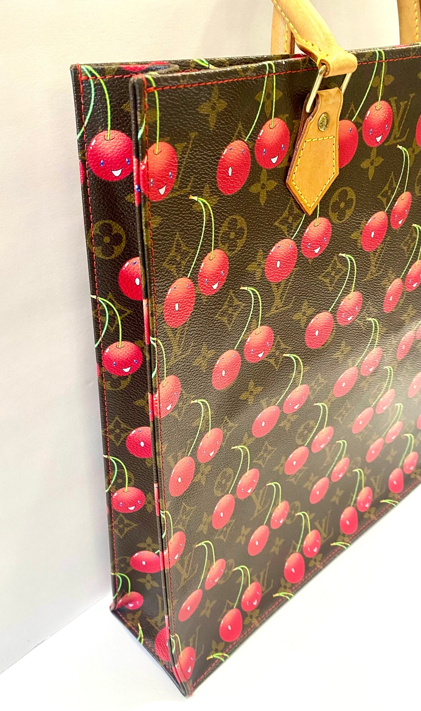 LOUIS VUITTON X TAKASHI MURAKAMI MONOGRAM CERISES SACE PLAT TOTE