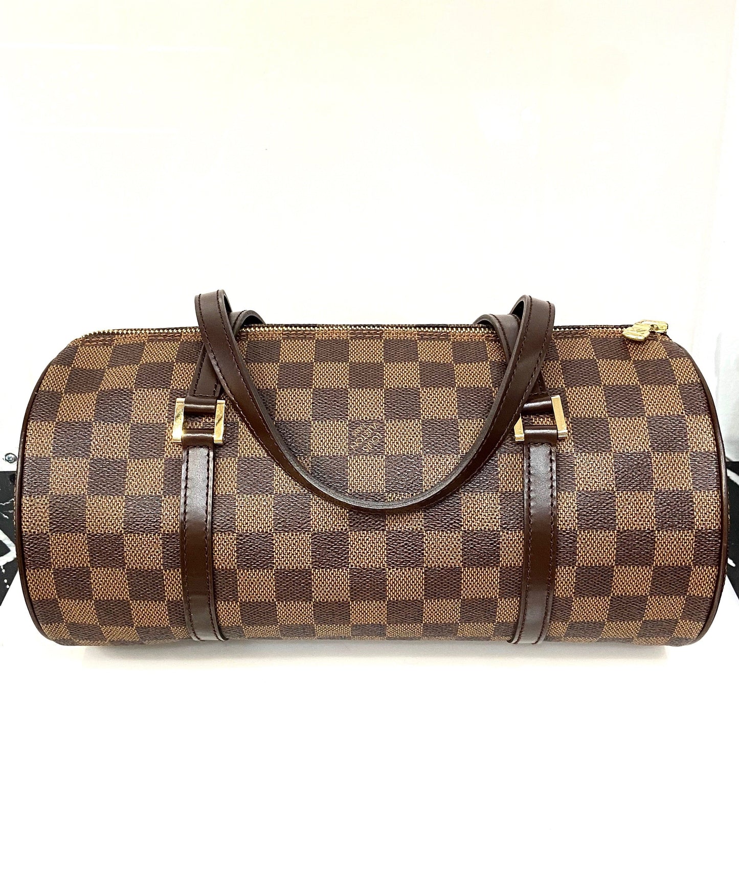 LOUIS VUITTON DAMIER EBENE PAPILLON 30 HANDBAG