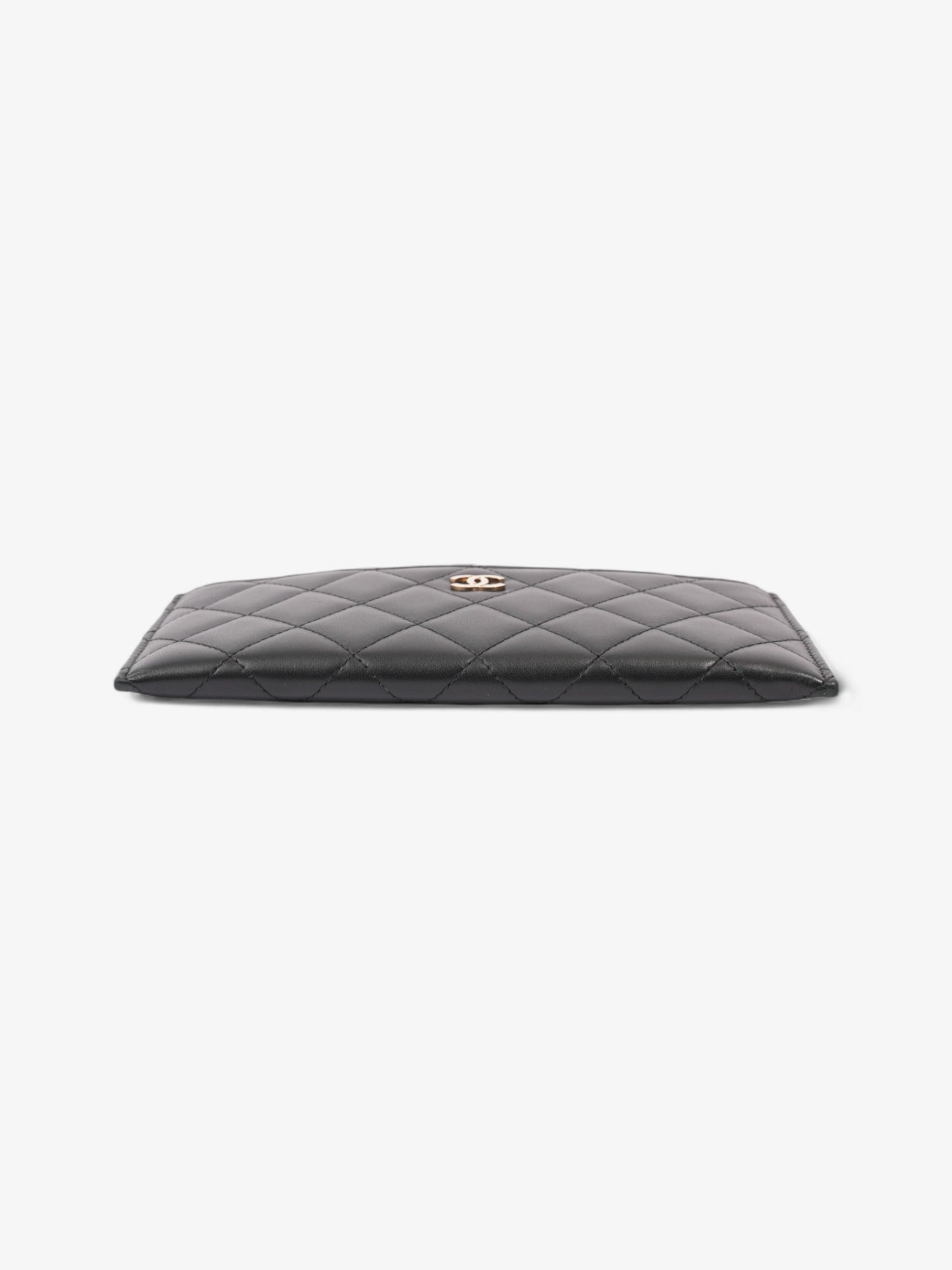 Chanel Zip Wallet Black Lambskin Leather