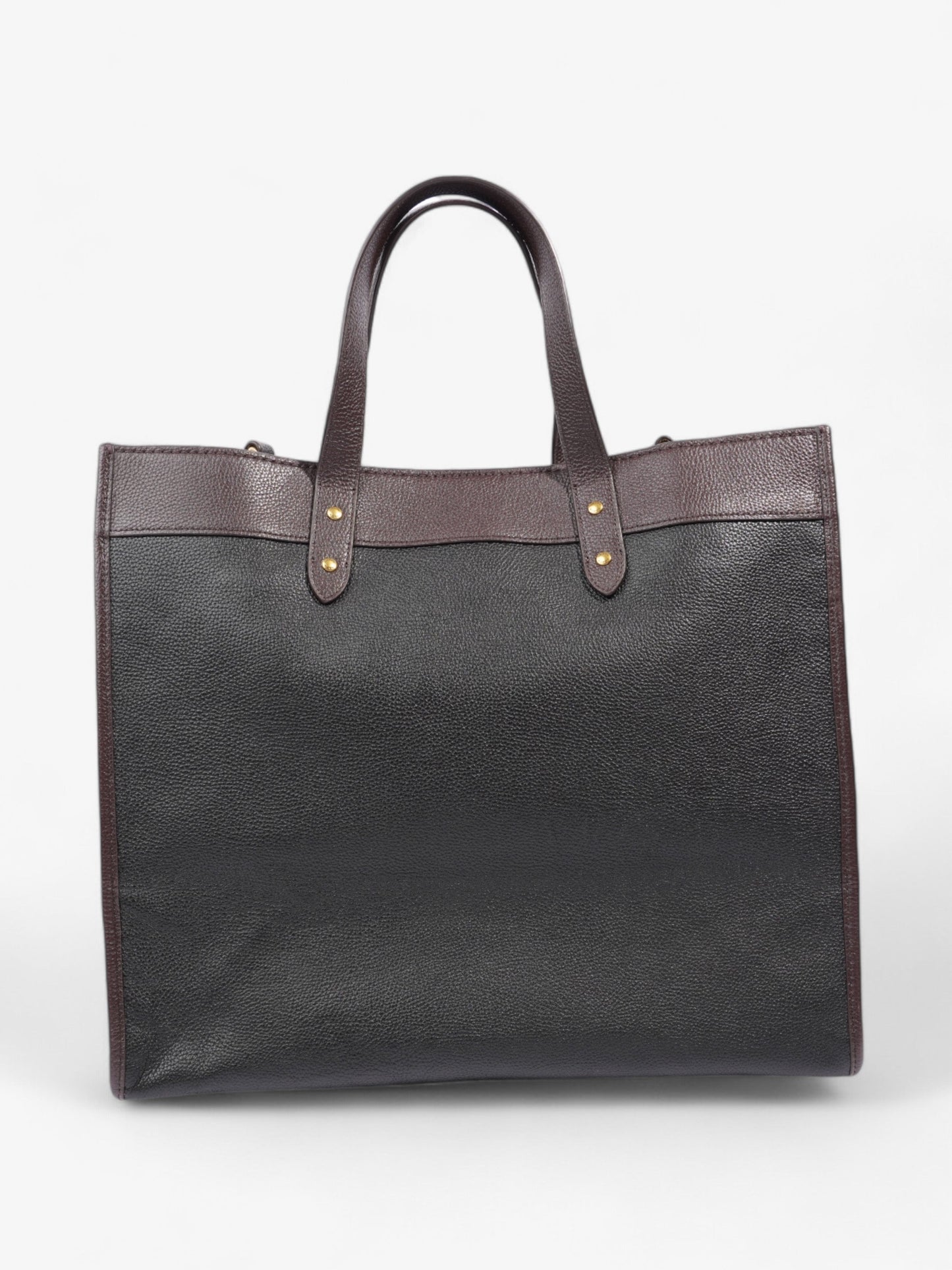 Coach Field Tote Black / Oxblood Leather 40