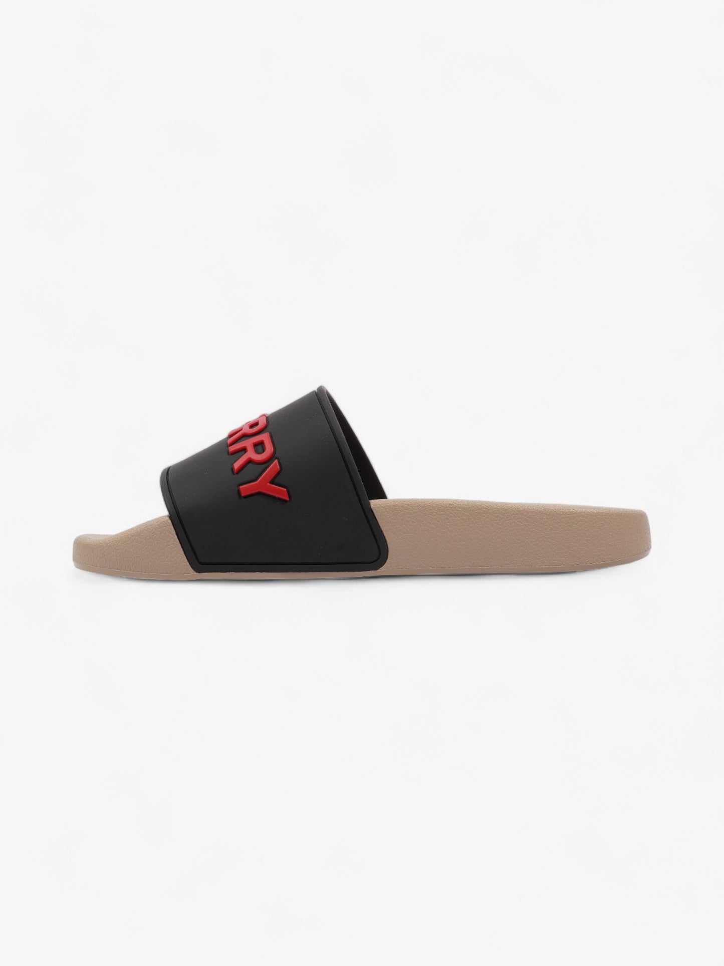 Burberry Logo Slider Black / Red / Beige Rubber EU 37 UK 4