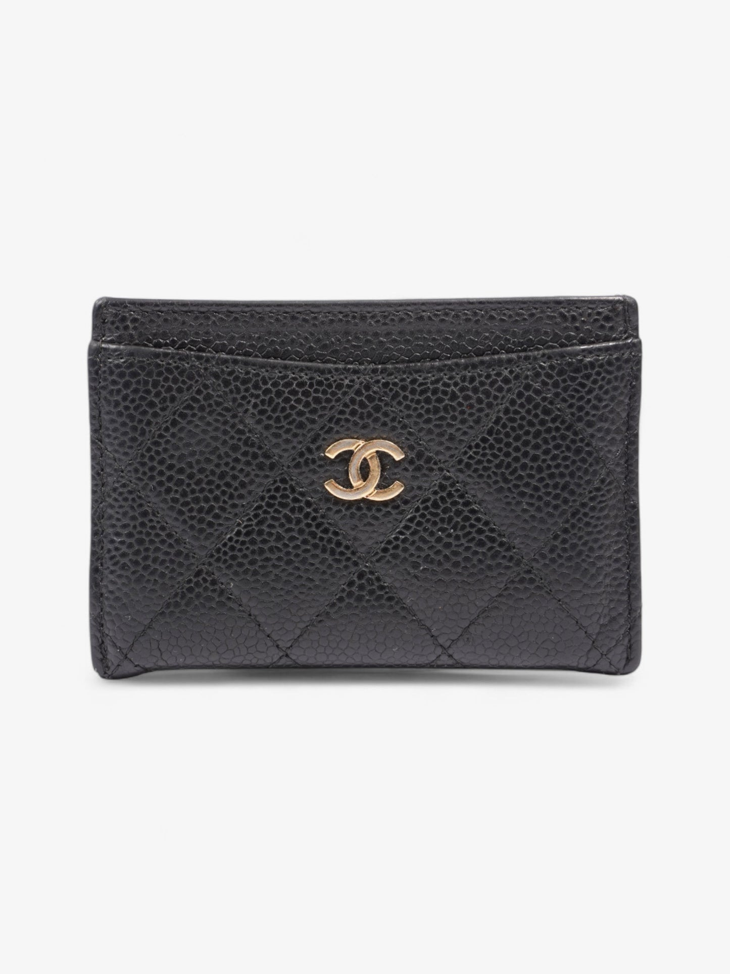 Chanel Card Holder Black Caviar Leather