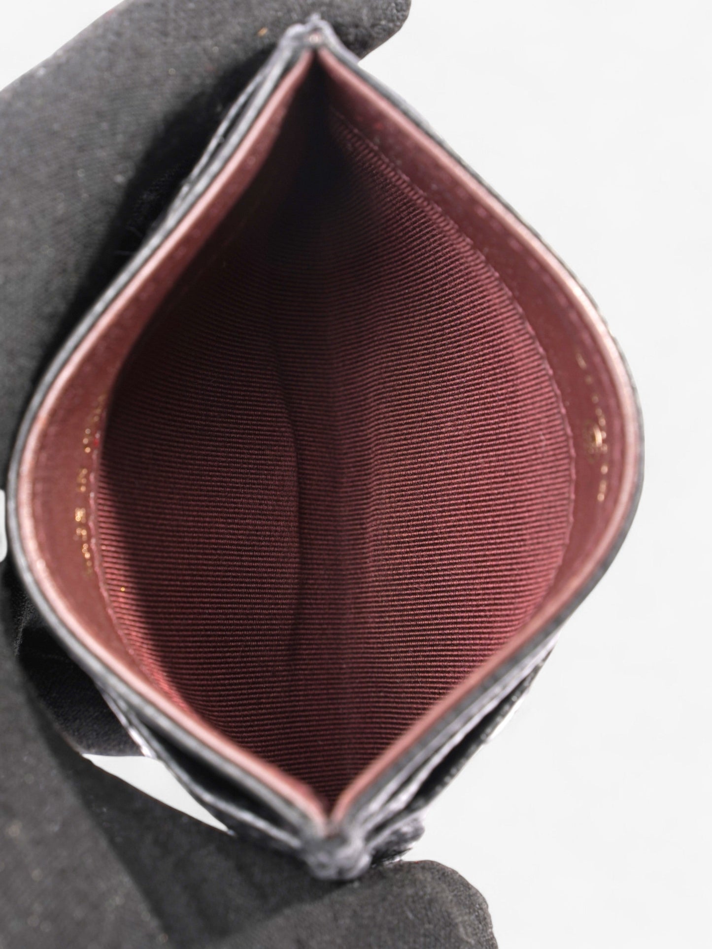 Chanel Card Holder Black Caviar Leather