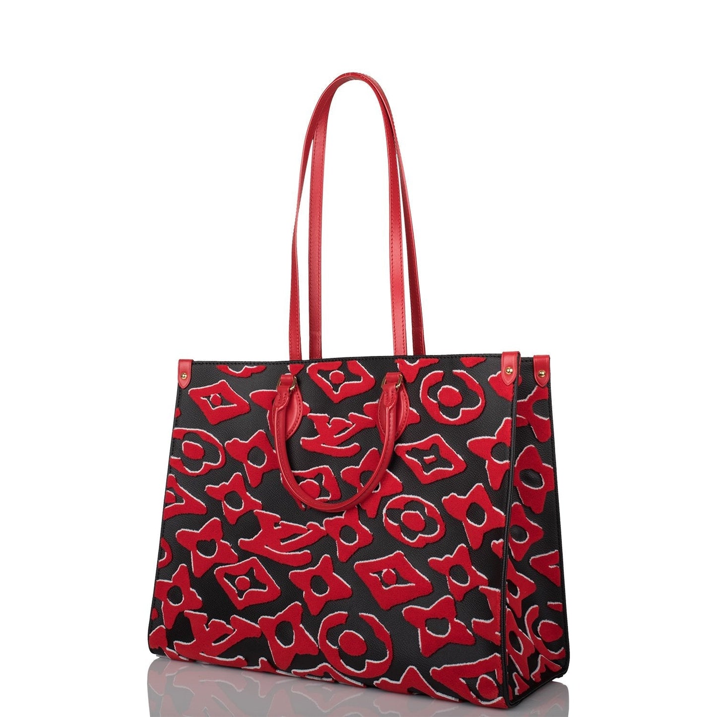 Louis Vuitton x UF Black and Red Tufted Monogram OnTheGo GM