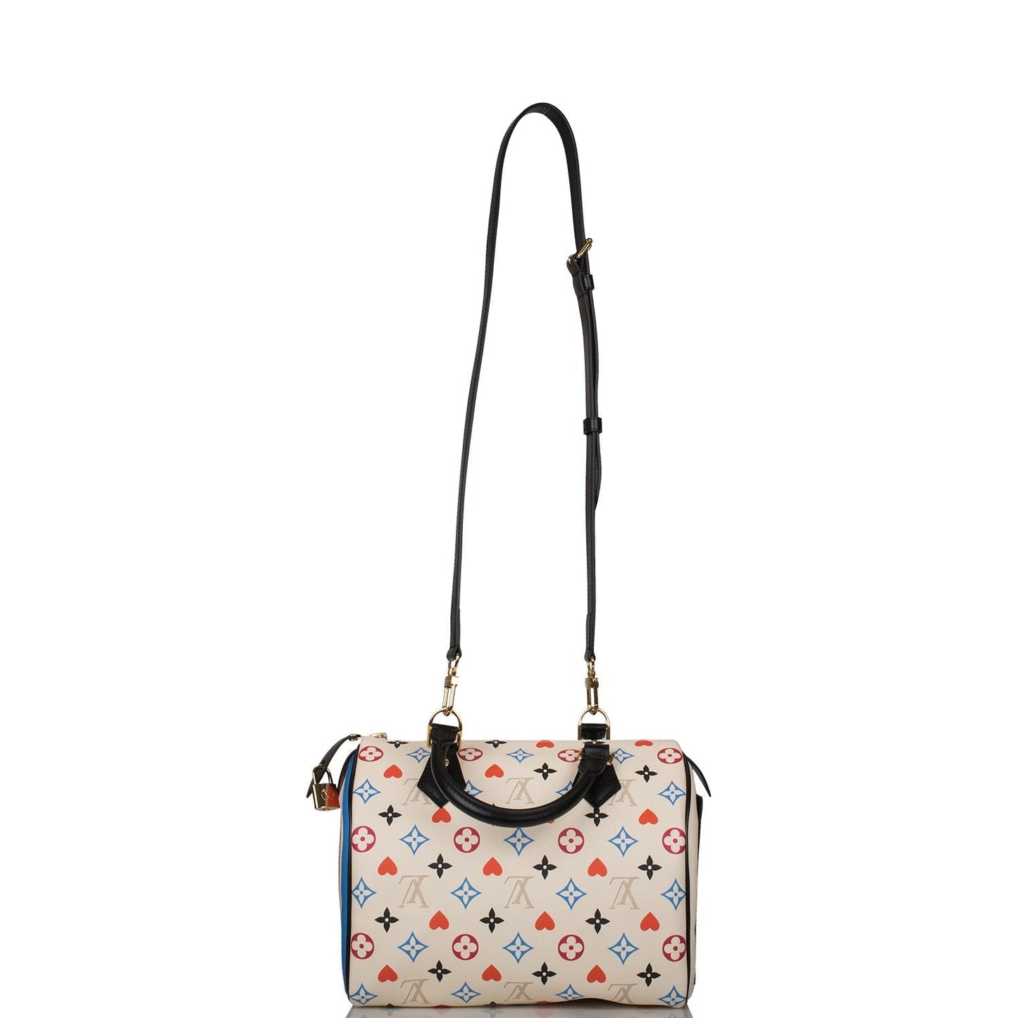 Louis Vuitton White Game On Speedy Bandouliere 25