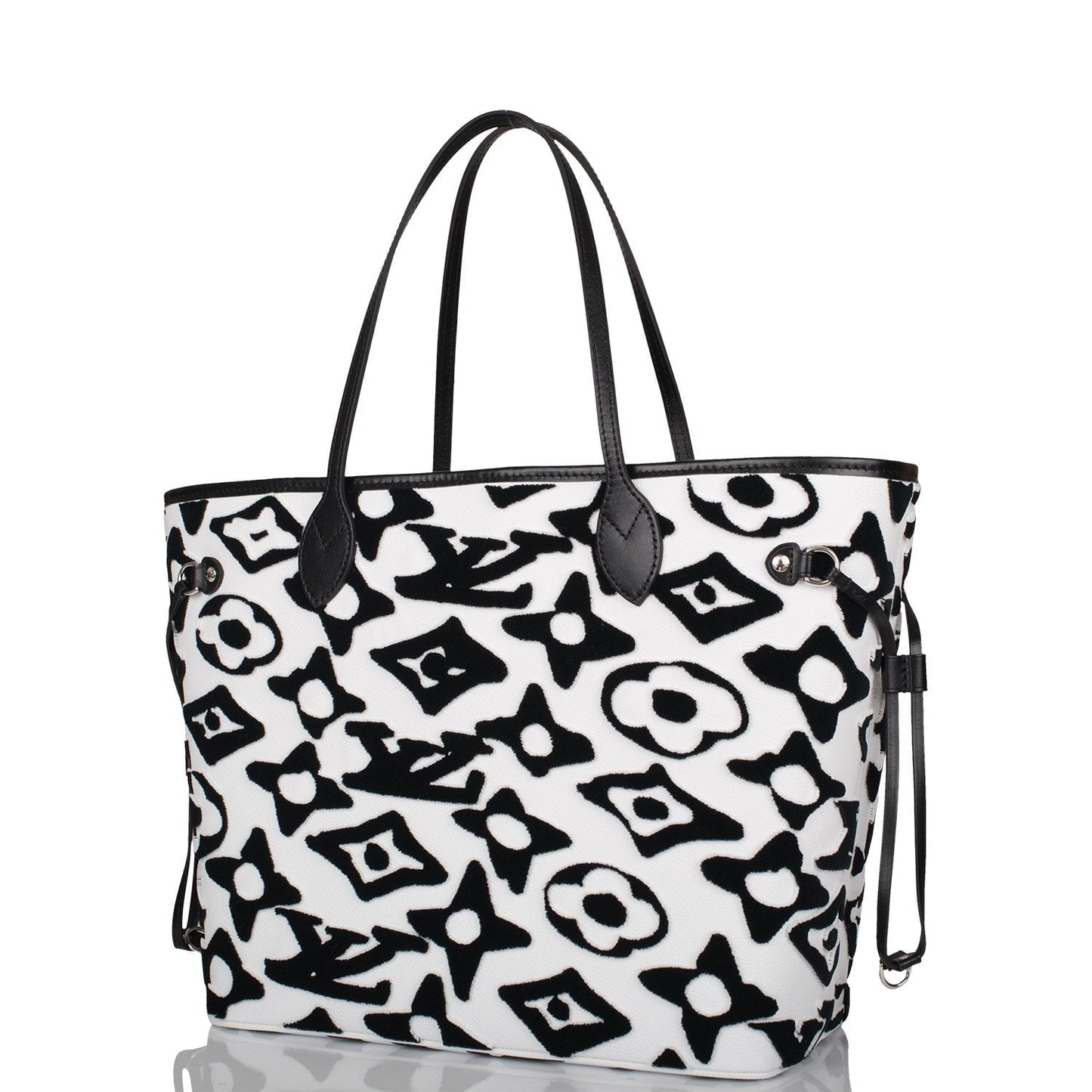 Louis Vuitton x UF Black and White Tufted Monogram Neverfull MM