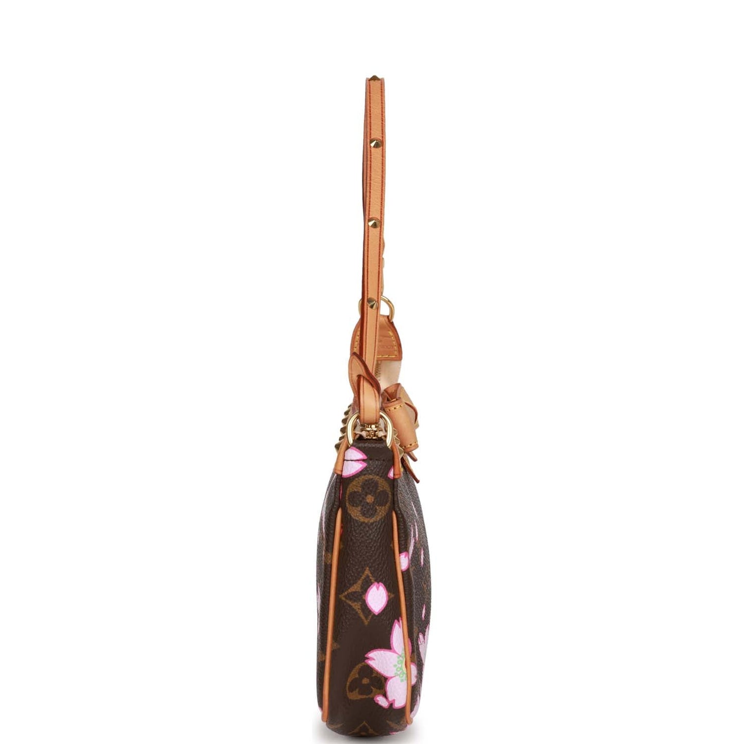 Louis Vuitton Vintage x Takashi Murakami Monogram Cherry Blossom Pochette Gold Hardware
