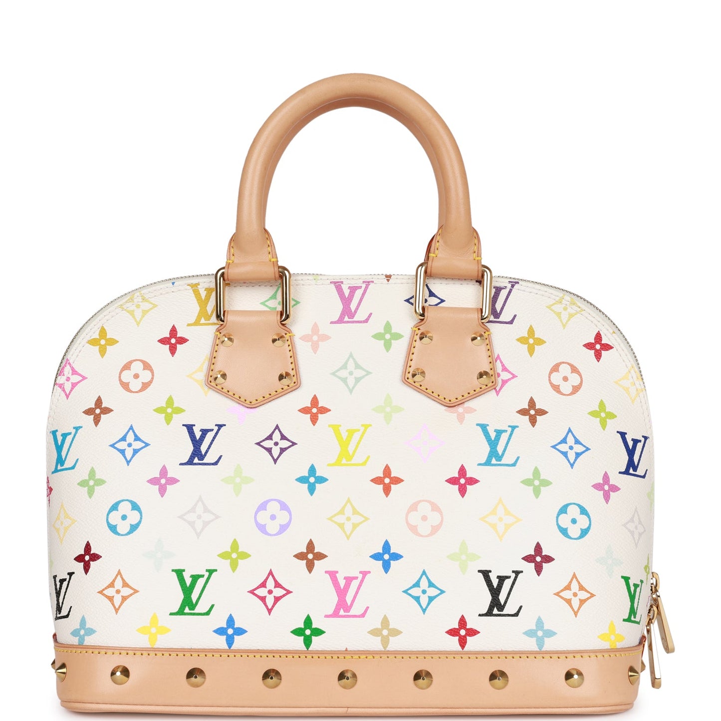 Louis Vuitton Vintage Monogram Multicolor White Alma PM Gold Hardware