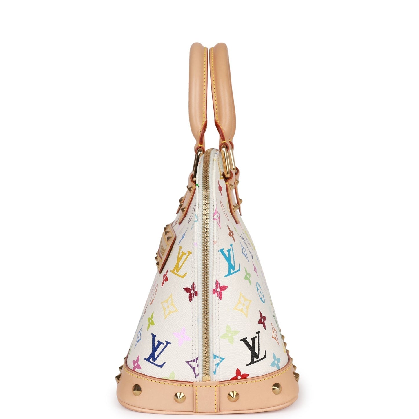 Louis Vuitton Vintage Monogram Multicolor White Alma PM Gold Hardware
