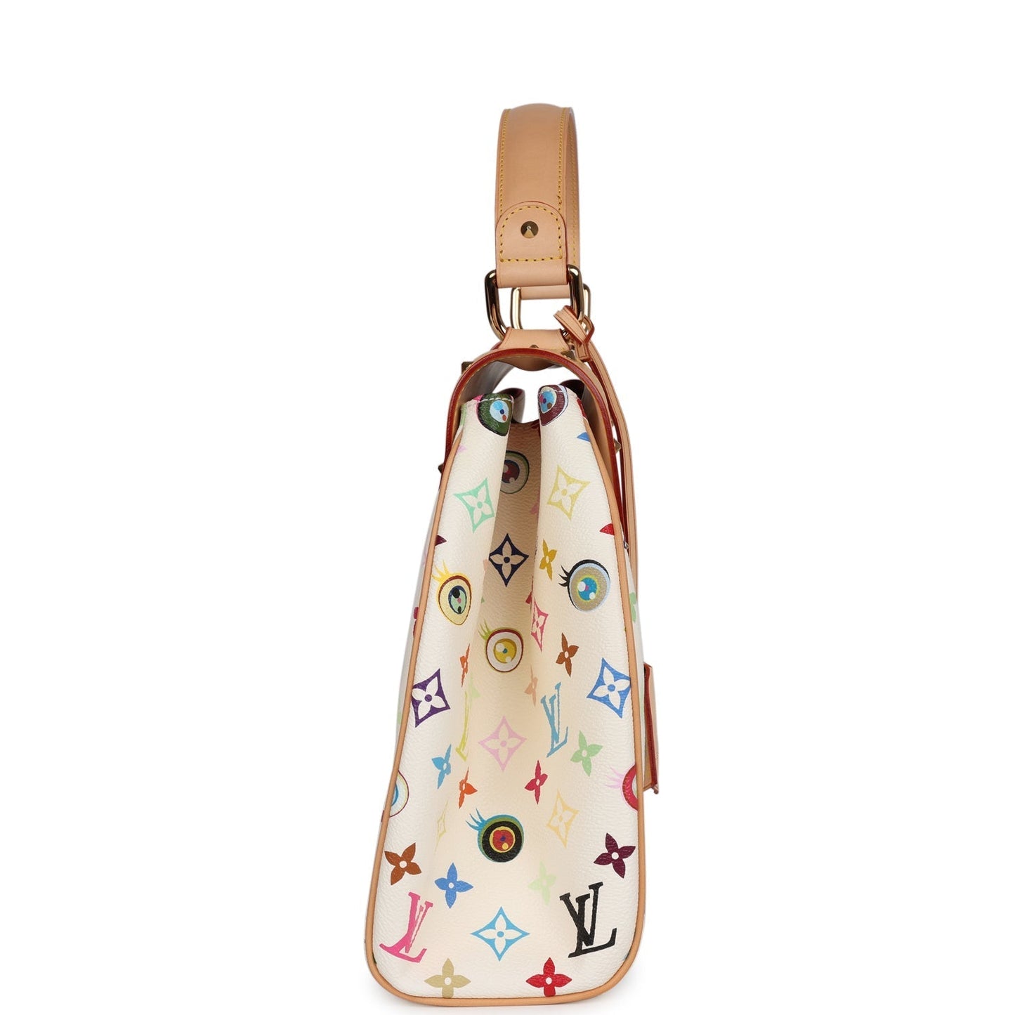 Louis Vuitton Vintage x Takashi Murakami Sac Retro GM White Multicolor Eye Love You Monogram Gold Hardware