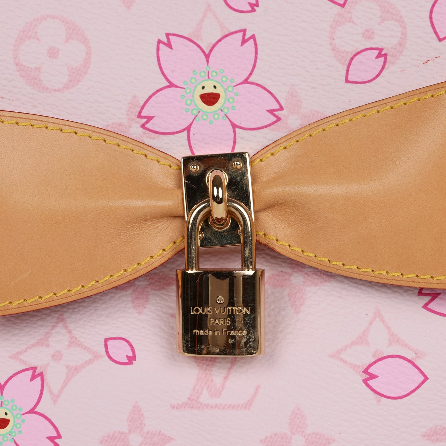 Louis Vuitton Vintage x Takashi Murakami Pink Monogram Cherry Blossom Sac Retro Gold Hardware