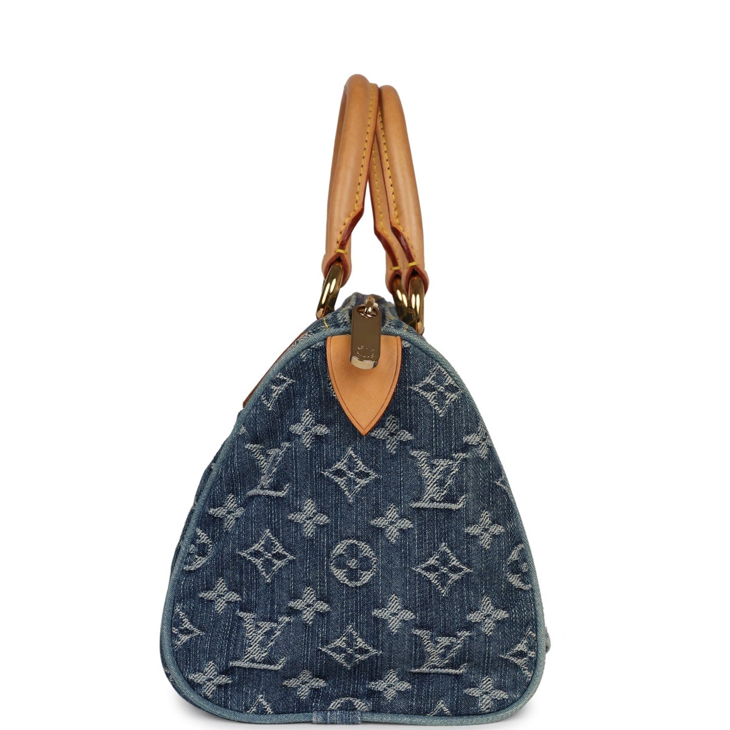 Louis Vuitton Vintage Neo Speedy Blue Denim Monogram Gold Hardware