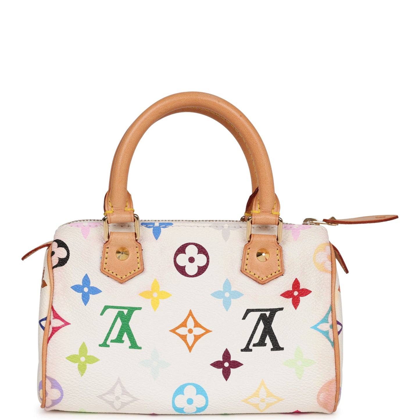 Louis Vuitton Vintage X Takashi Murakami Mini HL Speedy White Multicolor Gold Hardware