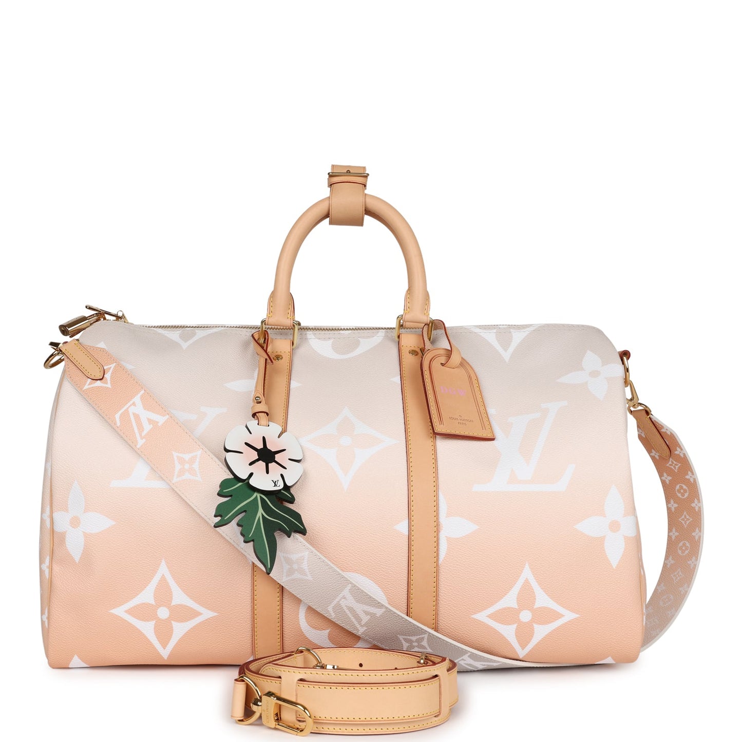 Louis Vuitton Keepall 45 Bandouliere By The Pool Mist Monogram Gold Hardware