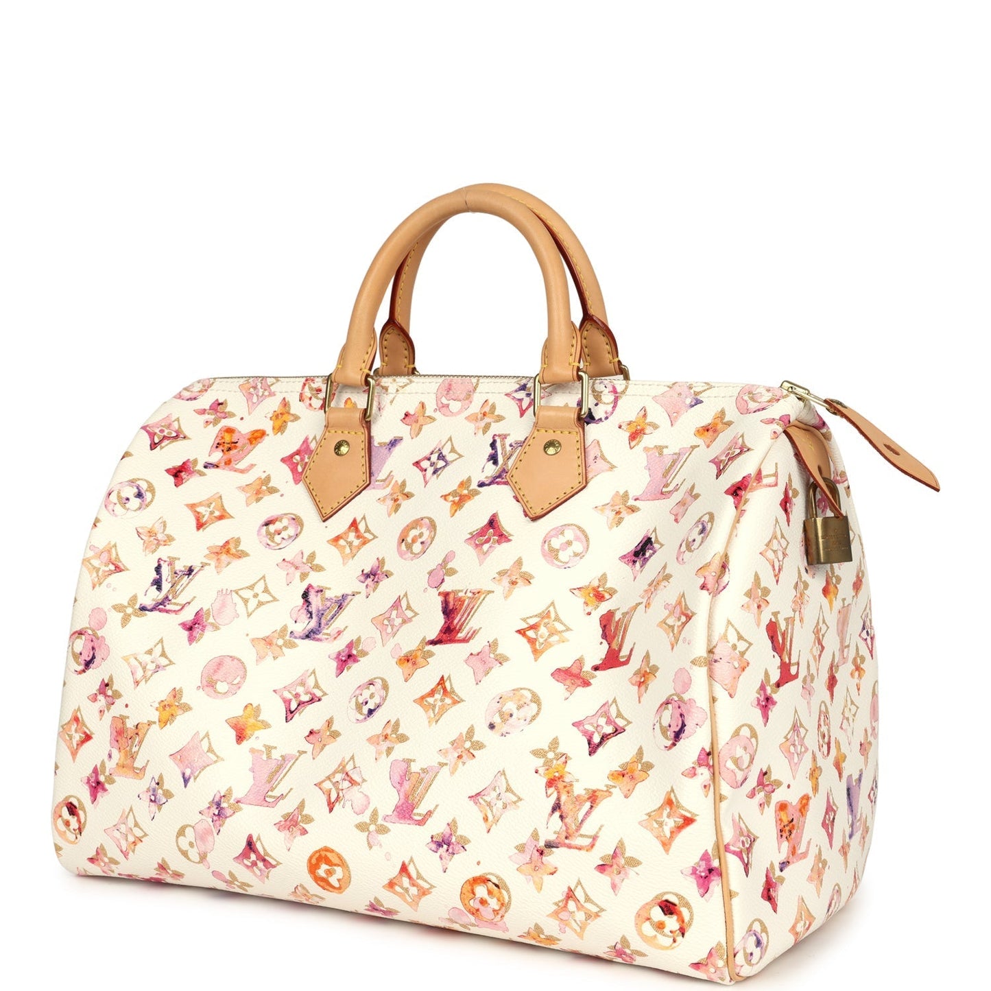 Louis Vuitton x Richard Prince Speedy 35 White Watercolor Aquarelle Monogram