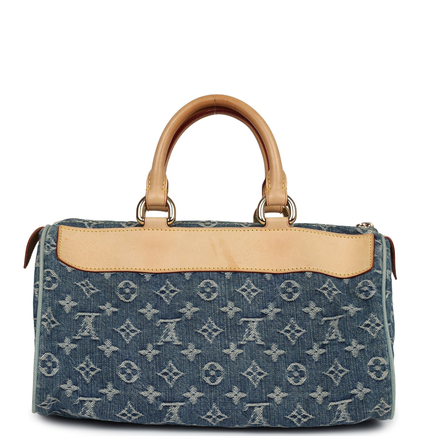 Louis Vuitton Vintage Neo Speedy Blue Denim Monogram Gold Hardware