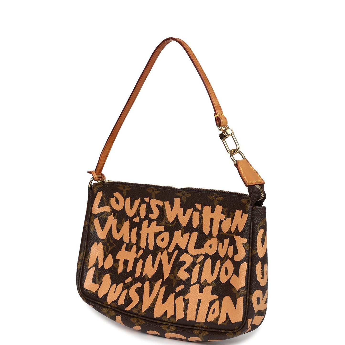 Louis Vuitton Vintage x Stephen Sprouse Pochette Accessories Peach Graffiti Gold Hardware