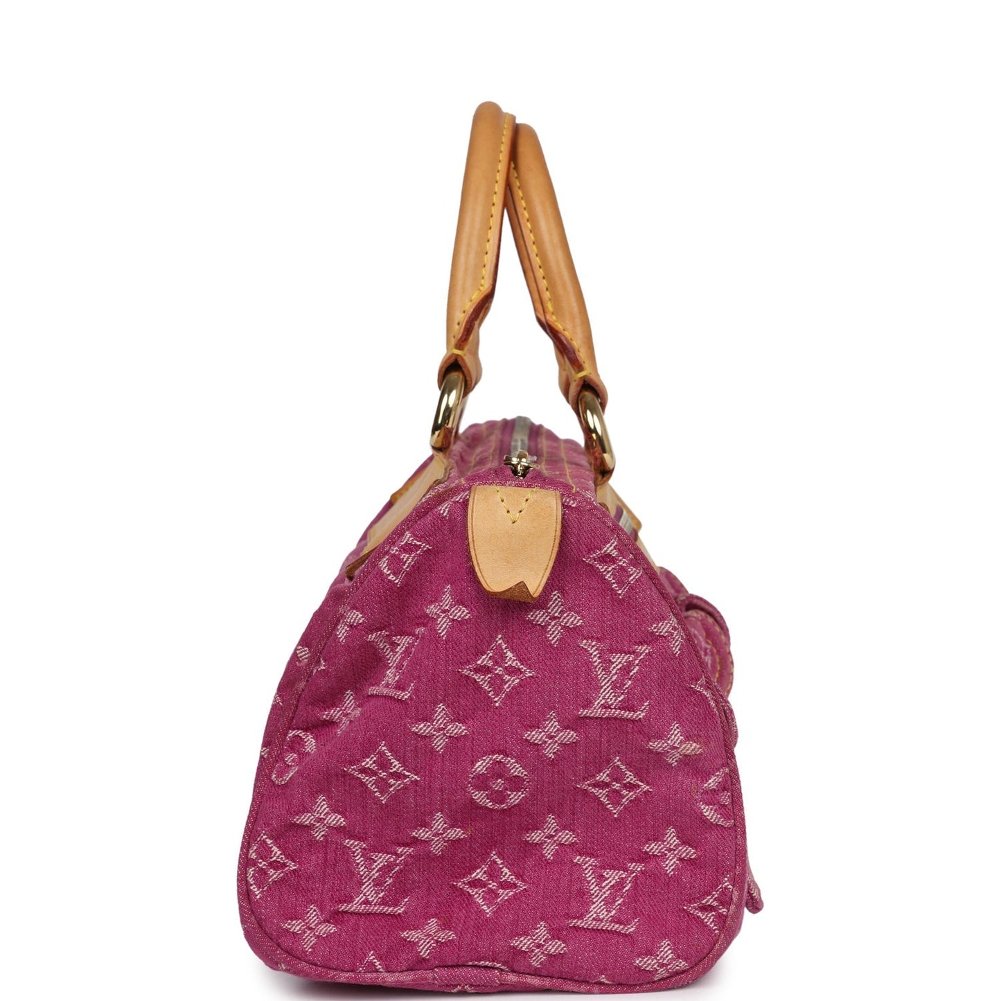 Louis Vuitton Vintage Neo Speedy Pink Denim Monogram Gold Hardware