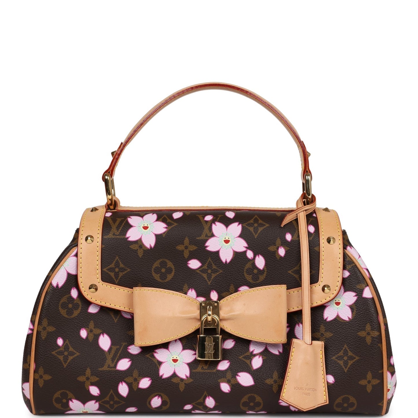 Louis Vuitton Vintage x Takashi Murakami Brown Monogram Cherry Blossom Sac Retro PM Gold Hardware