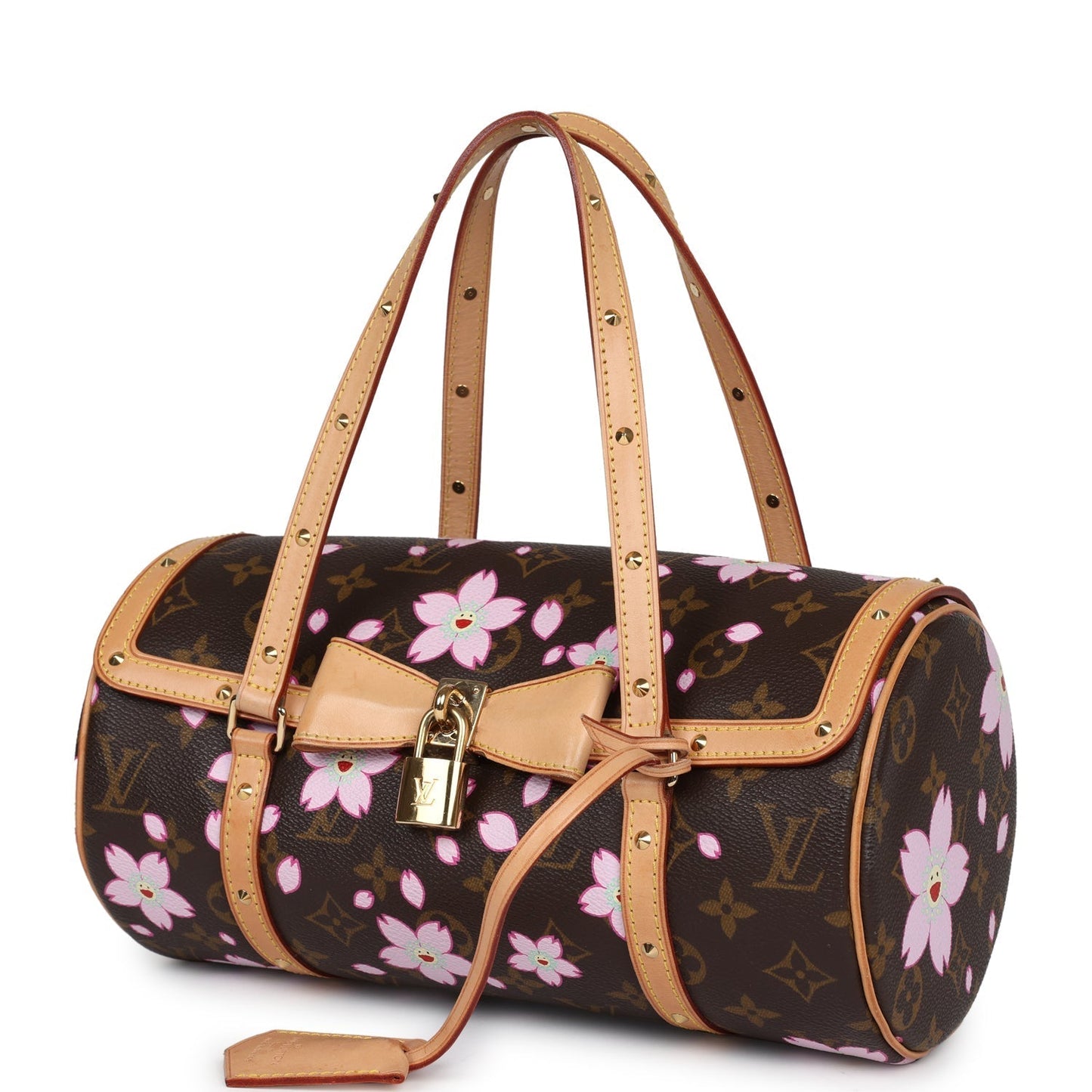Louis Vuitton Vintage X Takashi Murakami Papillon Monogram Cherry Blossom Gold Hardware