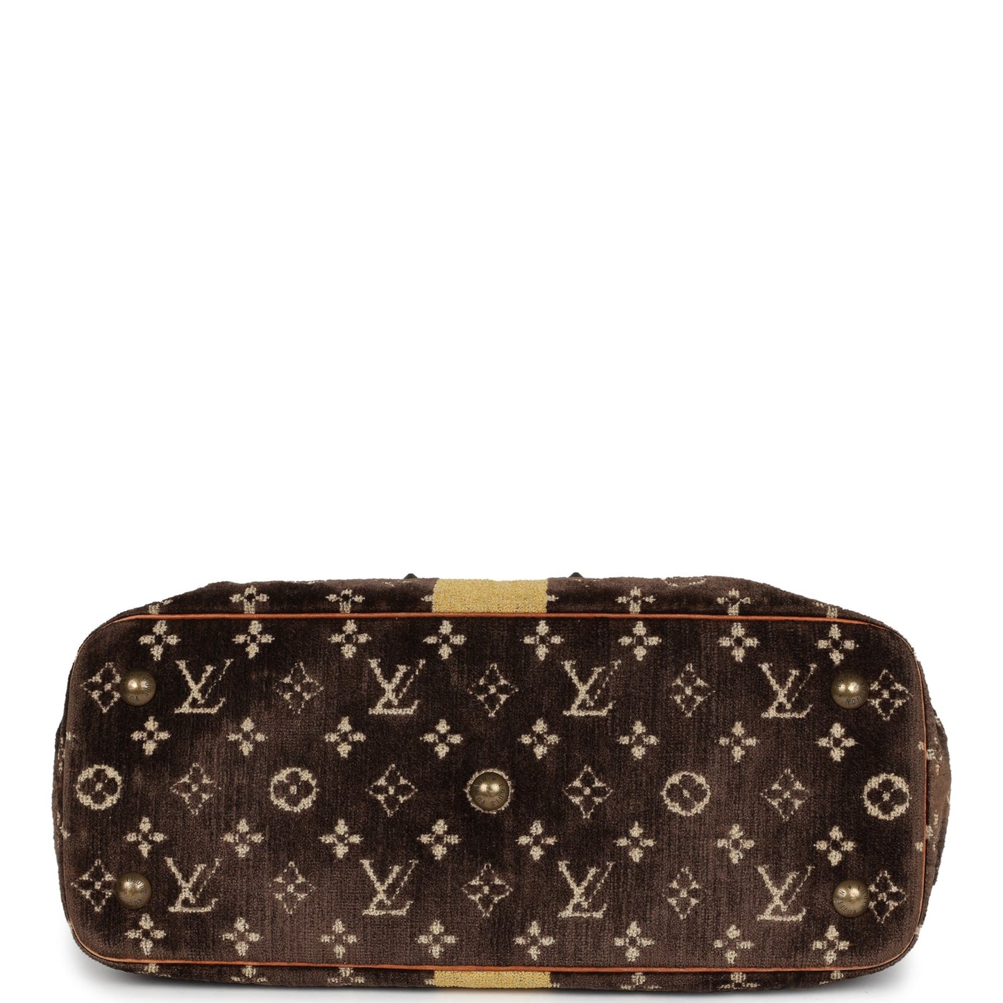 Louis Vuitton Vintage Trompe L'Oeil L'Ingenieux Handbag Yellow/Brown Alligator/Monogram Velvet Gold Hardware