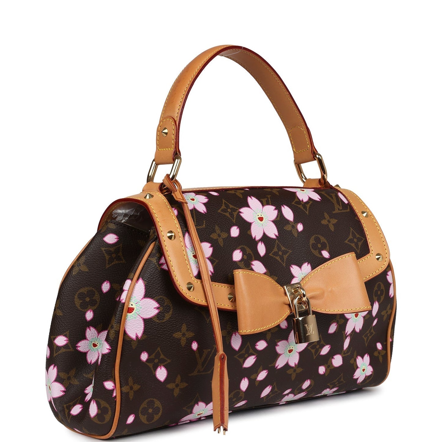 Louis Vuitton Vintage x Takashi Murakami Sac Retro PM Brown Monogram Cherry Blossom Gold Hardware