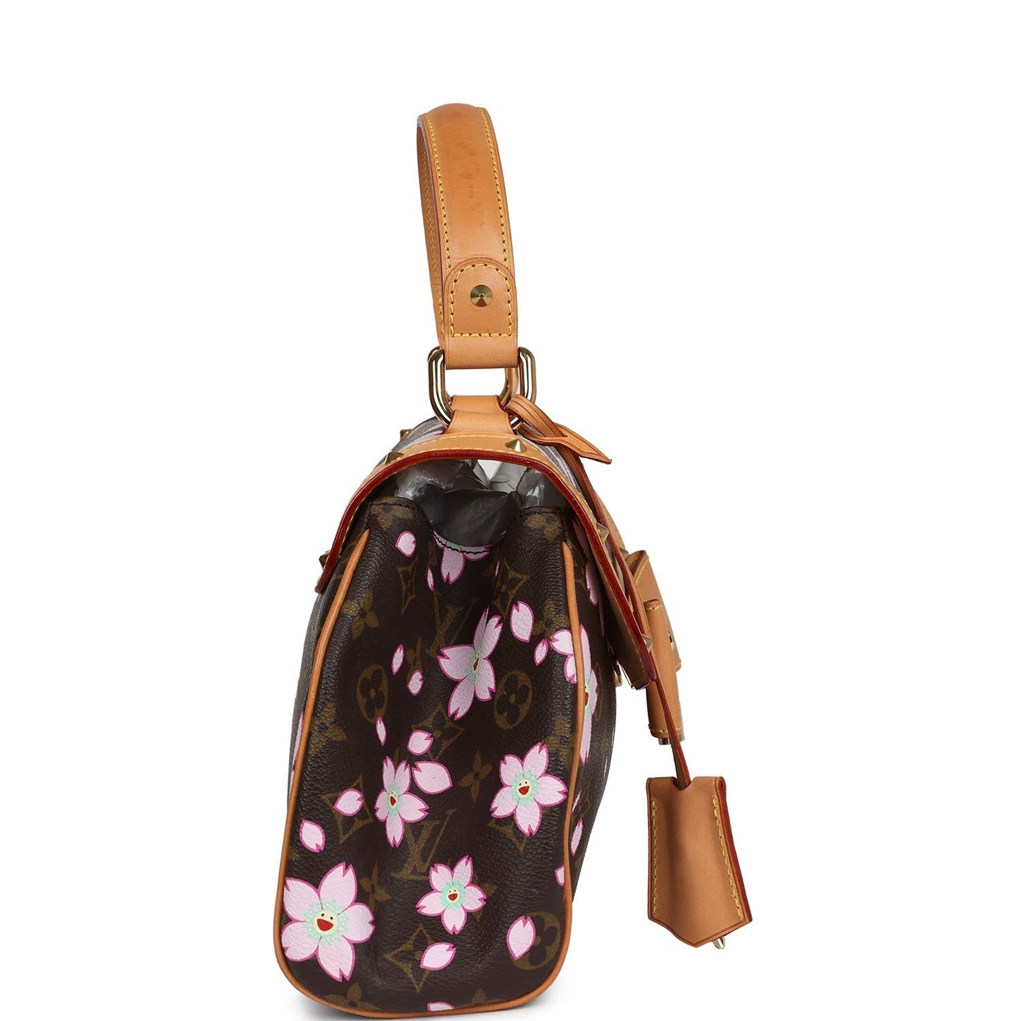 Louis Vuitton Vintage x Takashi Murakami Sac Retro PM Brown Monogram Cherry Blossom Gold Hardware