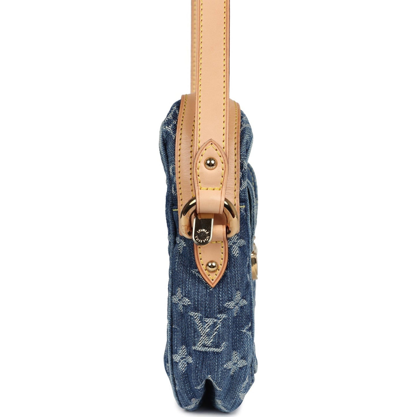 Louis Vuitton Camera Crossbody Bag Blue Monogram Denim Gold Hardware