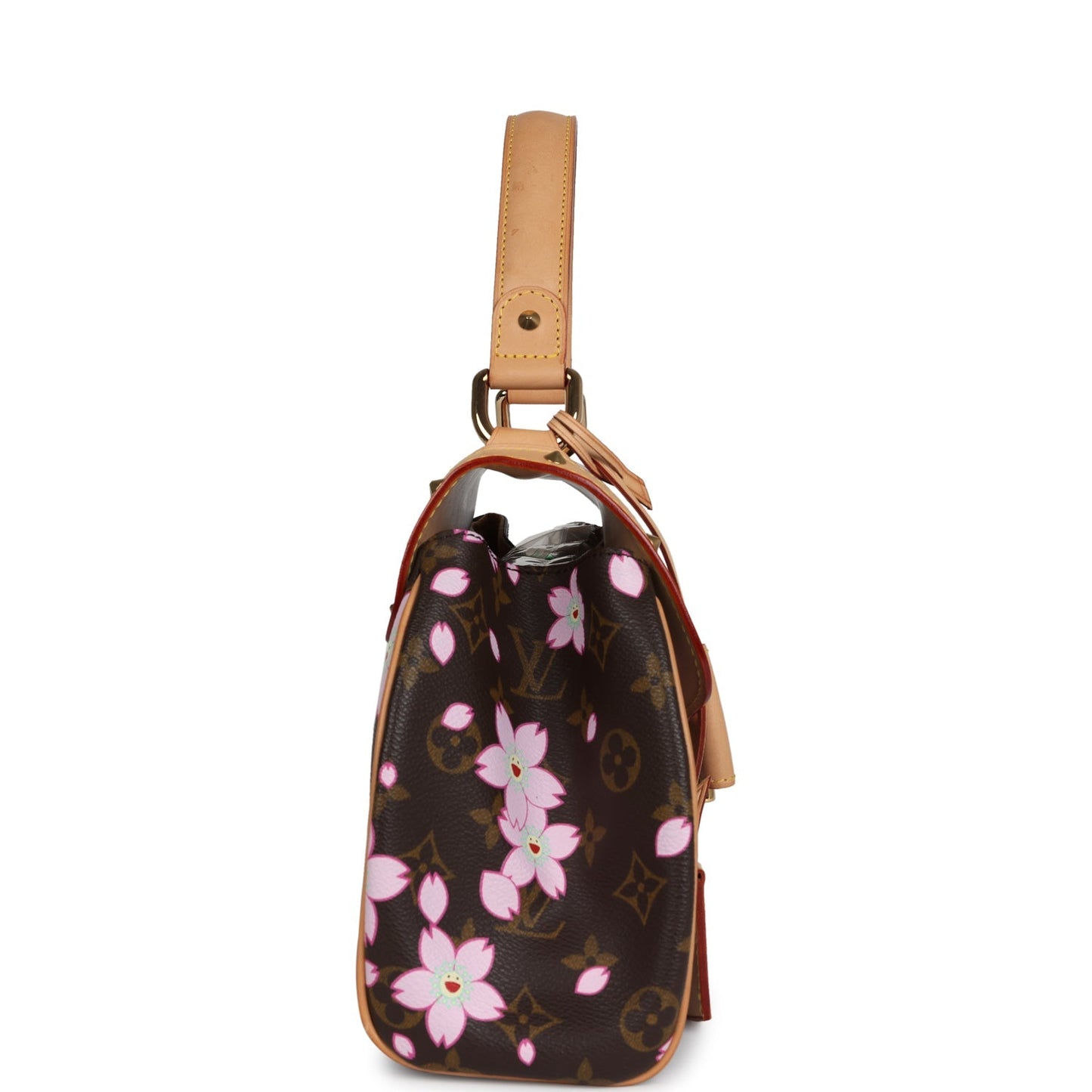 Louis Vuitton Vintage x Takashi Murakami Sac Retro PM Brown Monogram Cherry Blossom Gold Hardware