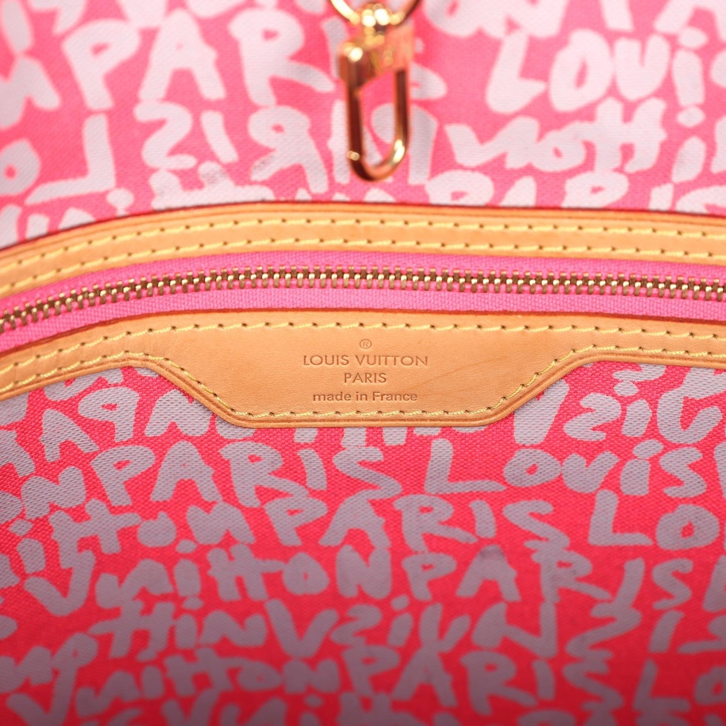 Louis Vuitton X Stephen Sprouse Neverfull GM Fuchsia Pink Monogram Graffiti Gold Hardware
