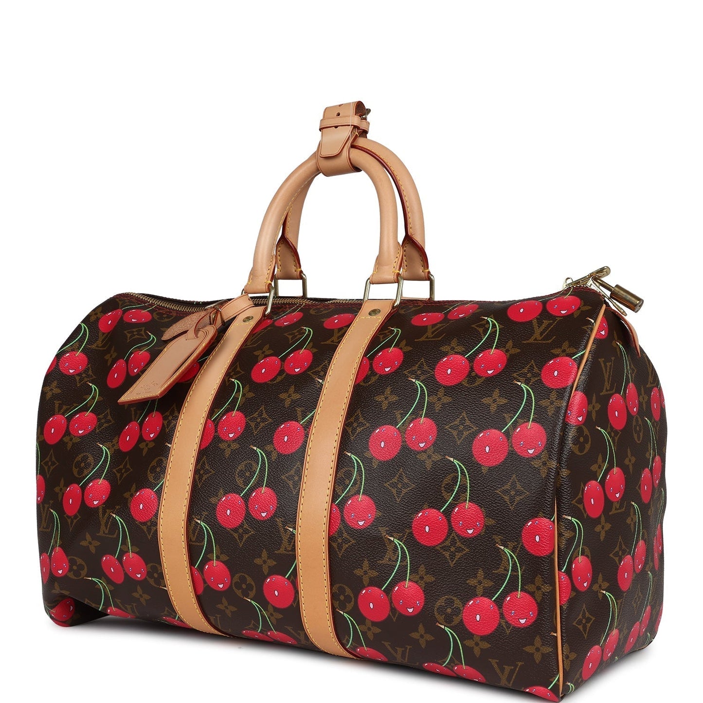 Louis Vuitton Vintage x Takashi Murakami Cerises Keepall 45 Monogram Cherry Gold Hardware