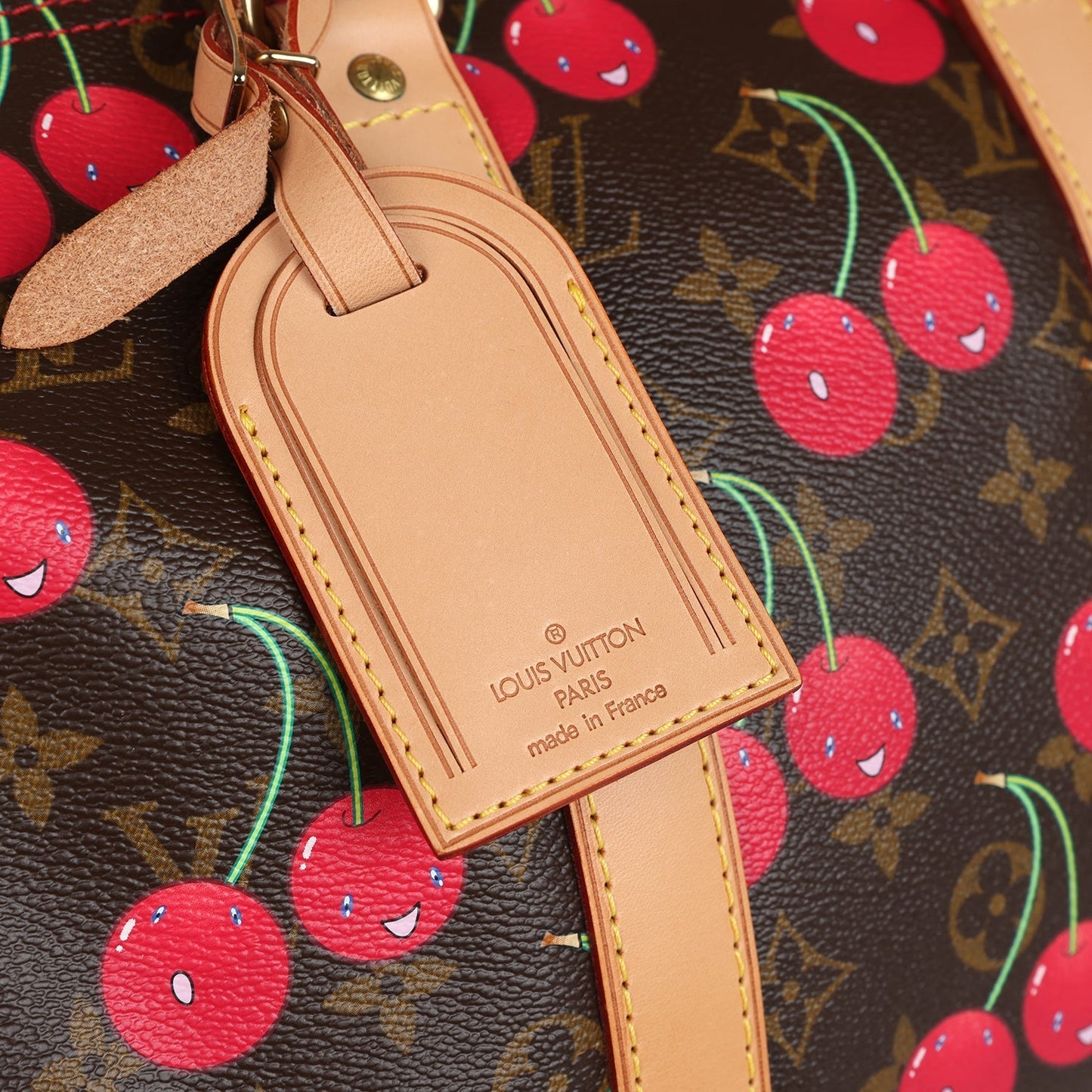 Louis Vuitton Vintage x Takashi Murakami Cerises Keepall 45 Monogram Cherry Gold Hardware
